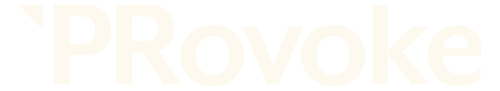 Close-up of the word 'PROvoke' with emphasis on the capital letters 'PR' and 'V'
