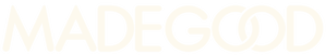 MadeGood logo in white text on a transparent background
