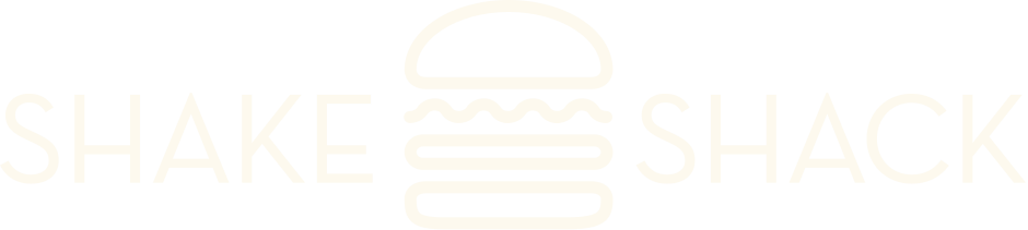 Logo for Shake Shack featuring a stylized burger icon between the words "Shake" and "Shack".