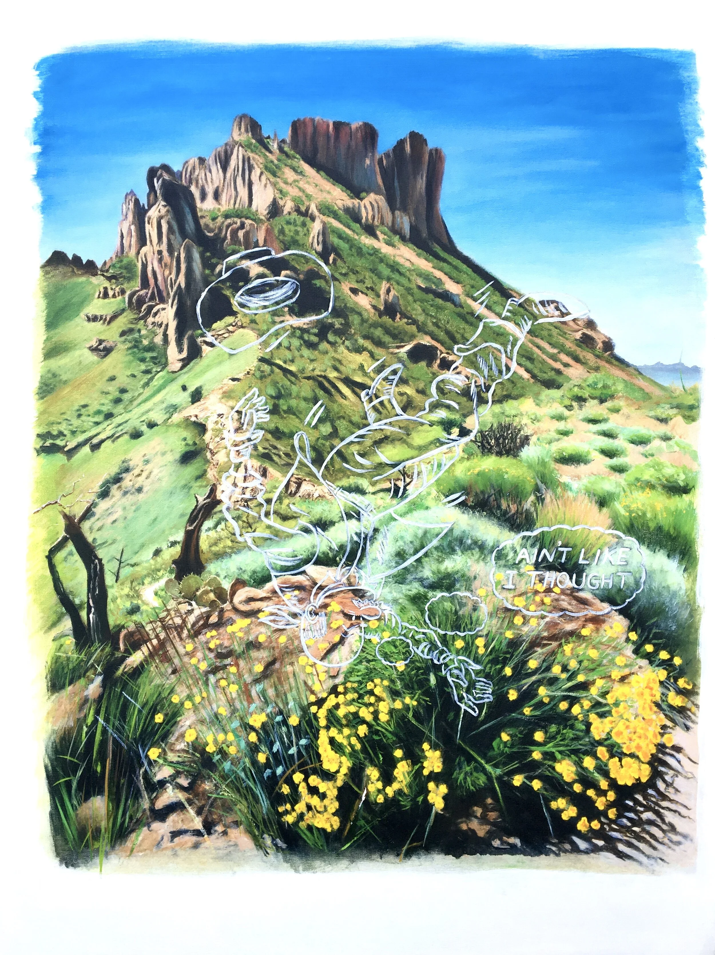 ALONG LOST MINE, 2018
Oil on canvas, 40 x 30 inches (Mark Moore Fine Art, sold)

