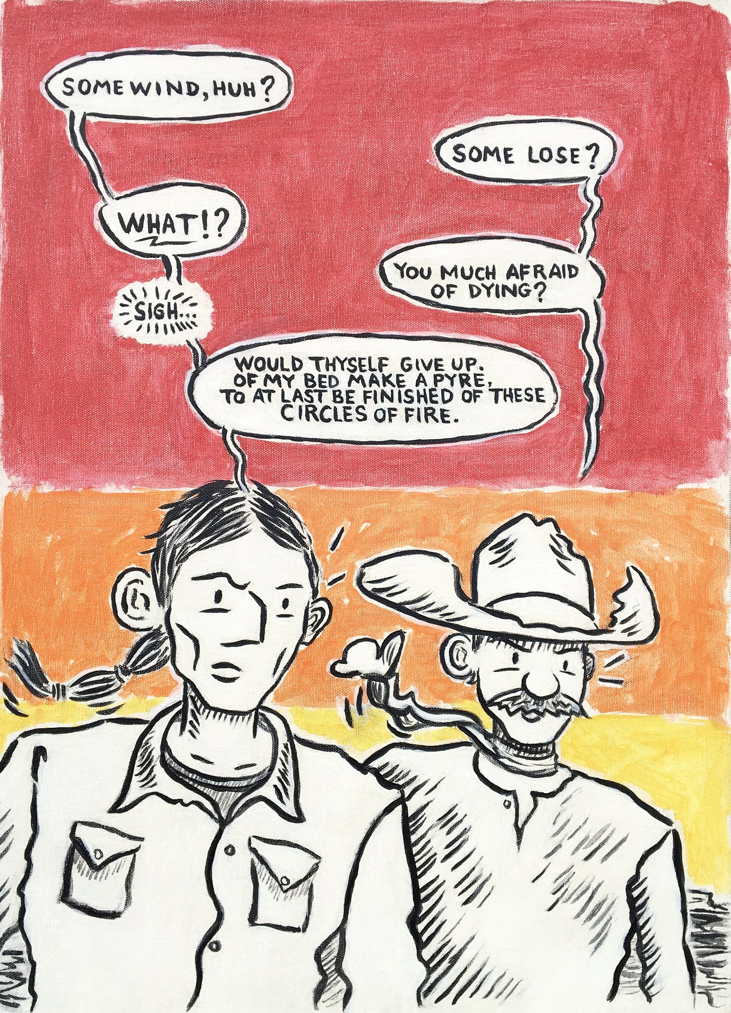 ROUNDED/CONFOUNDED, 2018
Acrylic on canvas, 22 x 16 inches (Mark Moore Fine Art, sold)
