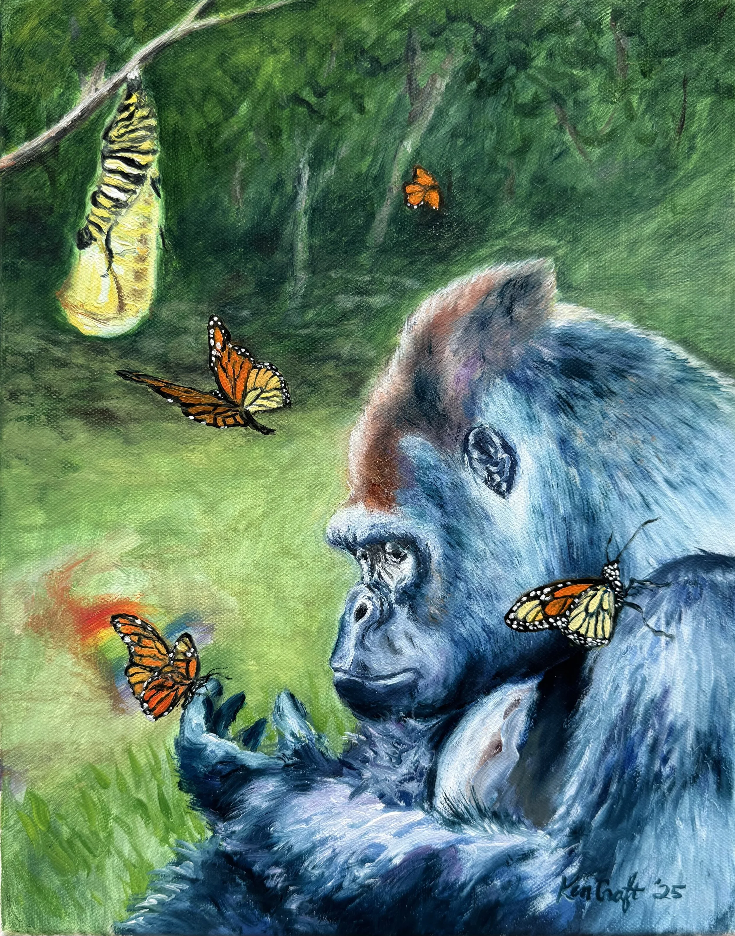 Gentleness Is Strength, 2025 (commissioned). Oil on canvas, 14 x 11 inches
