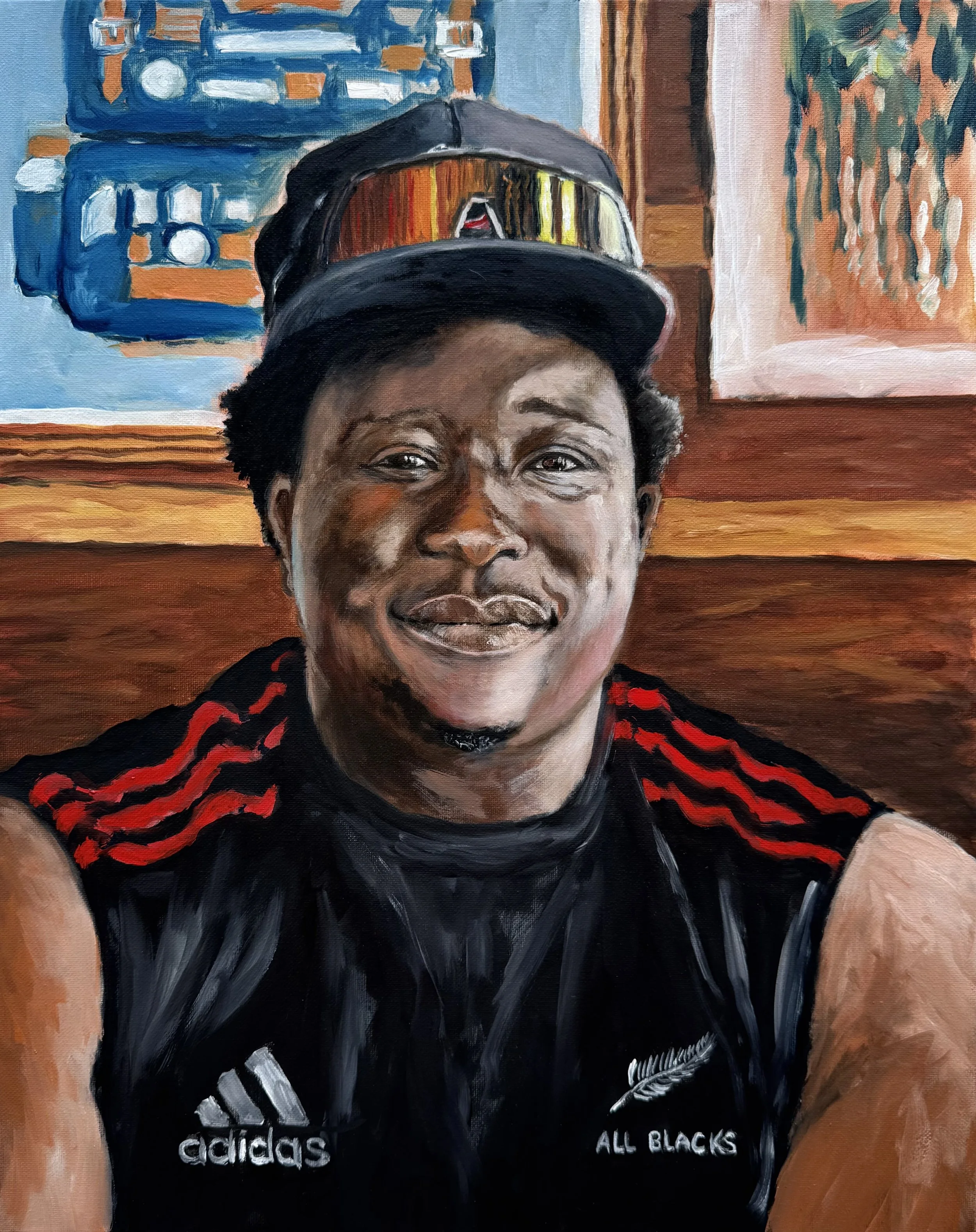 Portrait of Simbarashe Tanaka Musarurwa, 2025. Oil on canvas, 24 x 18 inches
