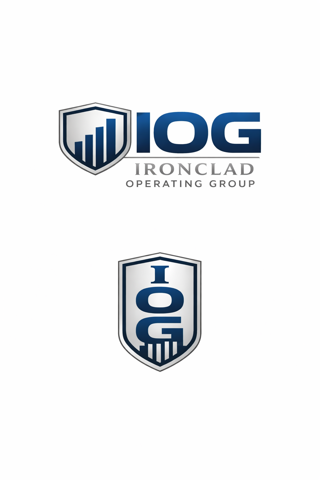 Logo of Ironclad Operating Group featuring a shield icon with a bar chart, and the text 'I O G' with 'IRONCLAD OPERATING GROUP' written below.