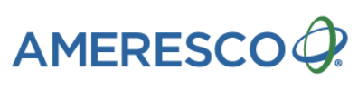 AMERESCO logo with blue text and a green and blue abstract globe symbol.