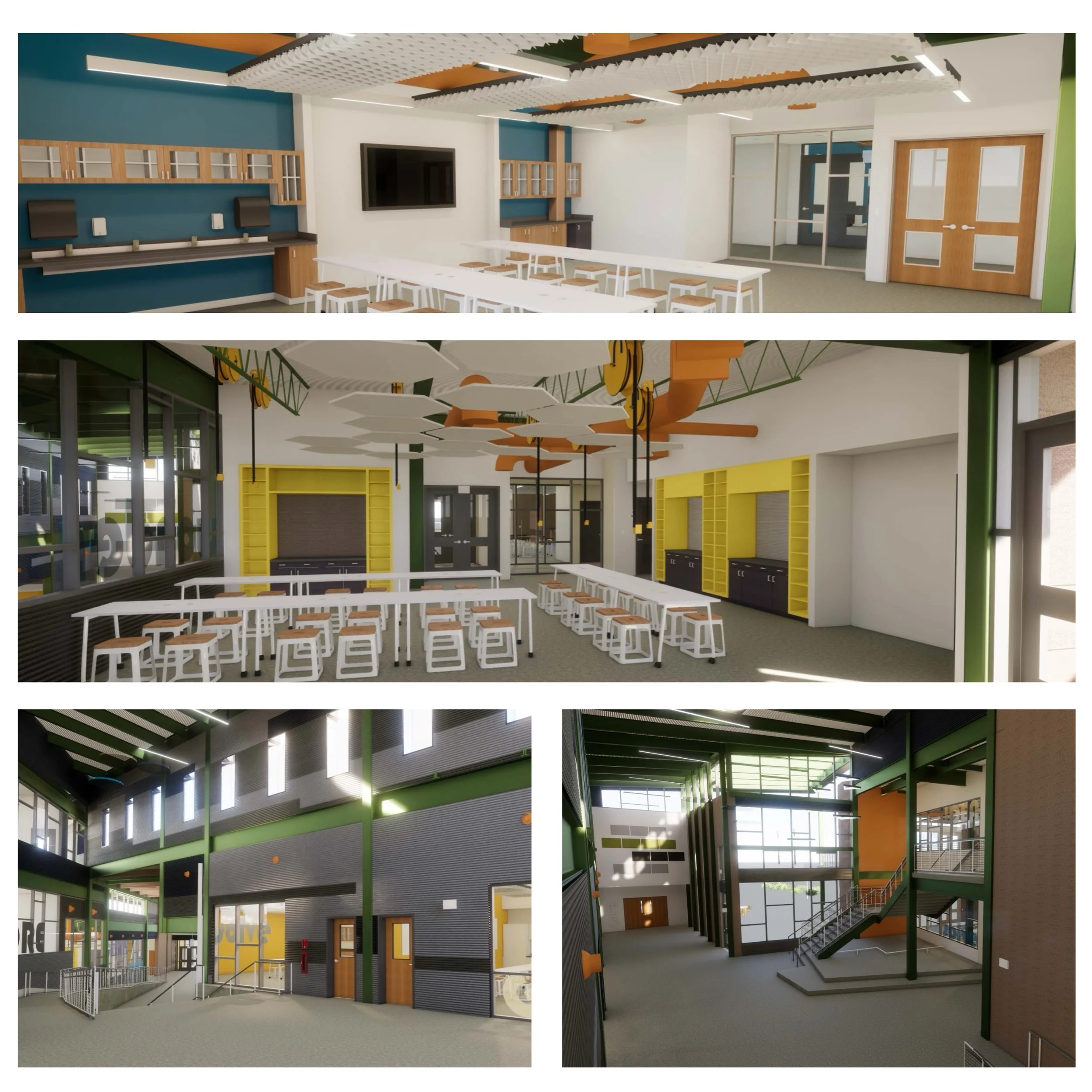 digital mock ups from the architect of the plans for Dove Mountain Elementary