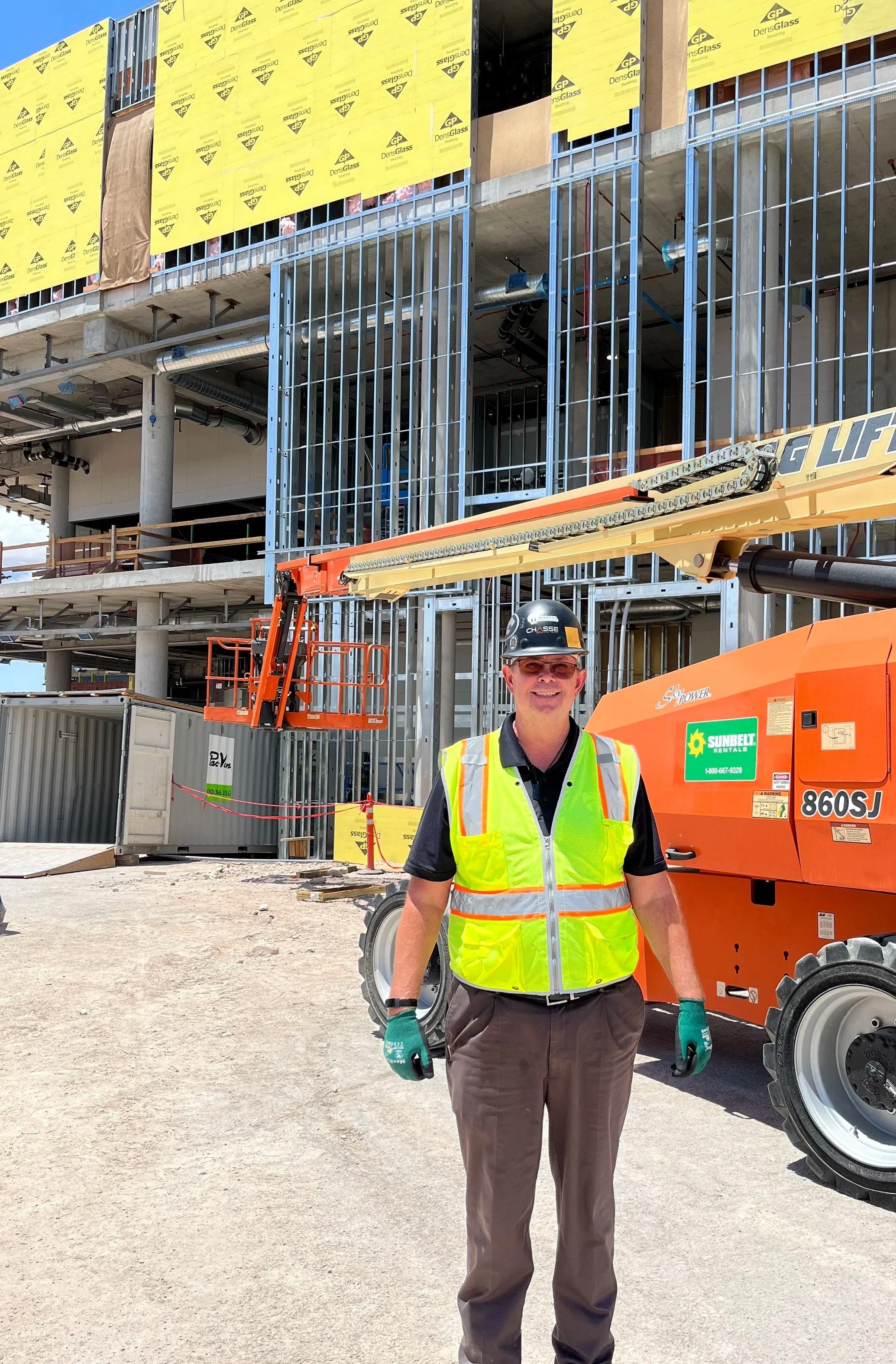 Russell Federico on site of a local school construction site