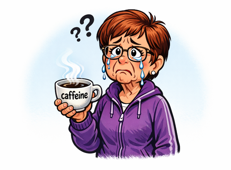 Caffeine Makes Me Cry!!(Truly … big crocodile tears …)
