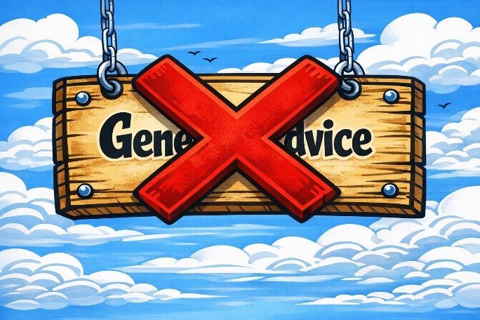 Beware General Advice – It might not fit YOU!