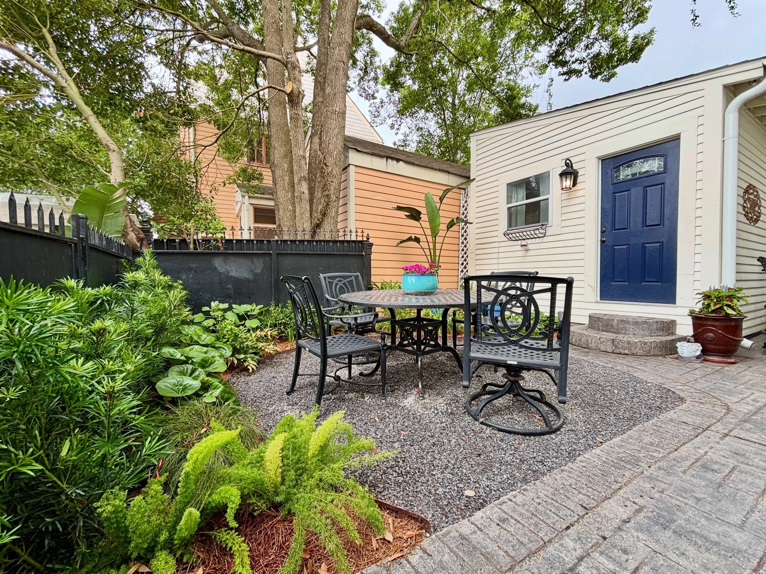 For this project, the clients wanted to work within the framework of the existing hardscape on-site while creating more intentional spaces for gathering and entertaining family and friends. The updated landscape pays tribute to their Texas roots whil