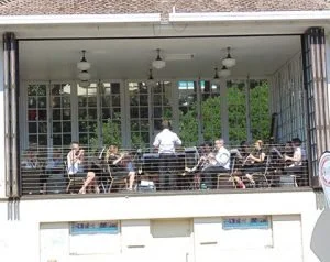Band playing in Bournemouth Bandstand