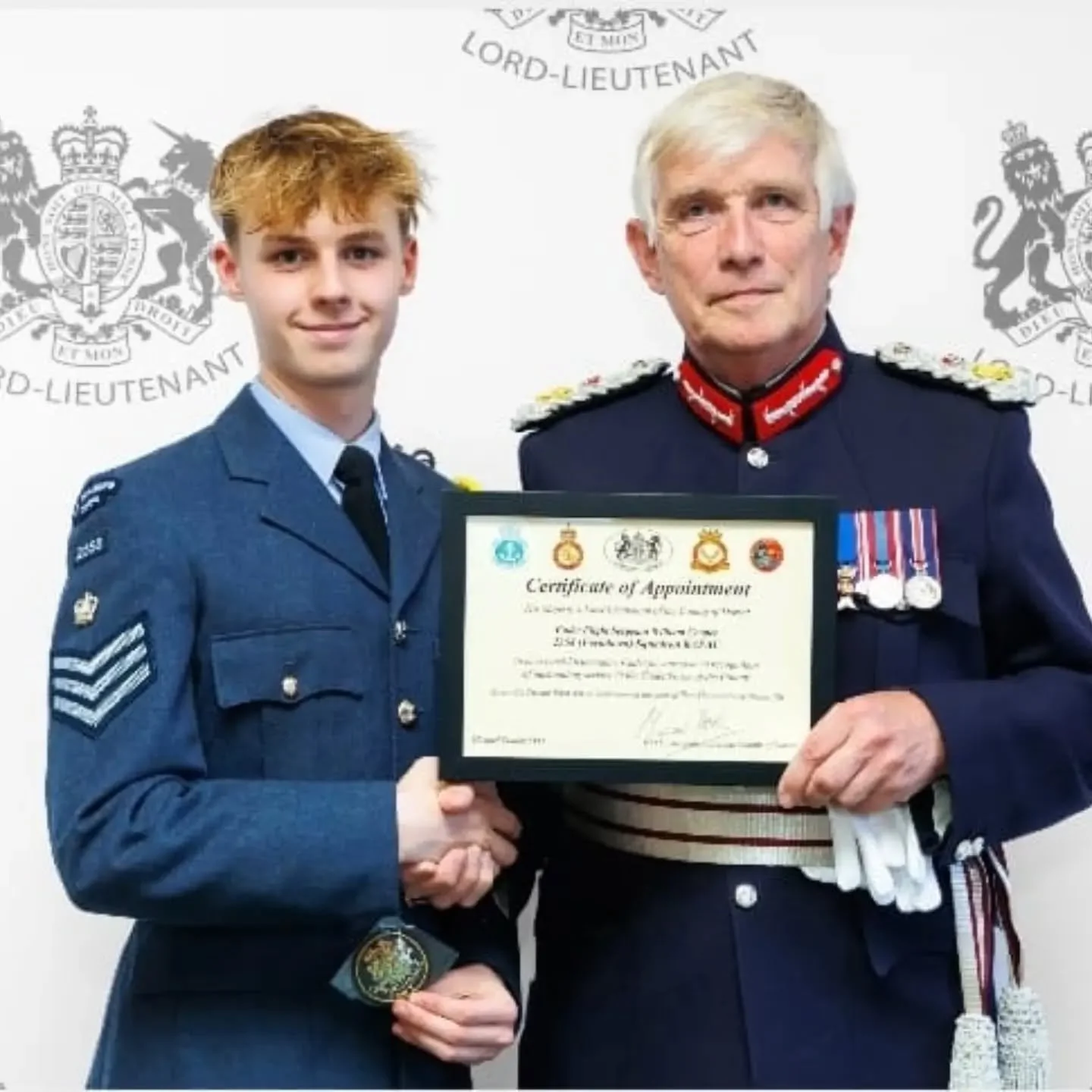 We are so thrilled to share that Will, our percussionist and youngest member of the band, has been officially appointed as Lord-Lieutenant&rsquo;s Cadet for Dorset! 
This is an outstanding achievement and we are so proud to have such an inspiring mus