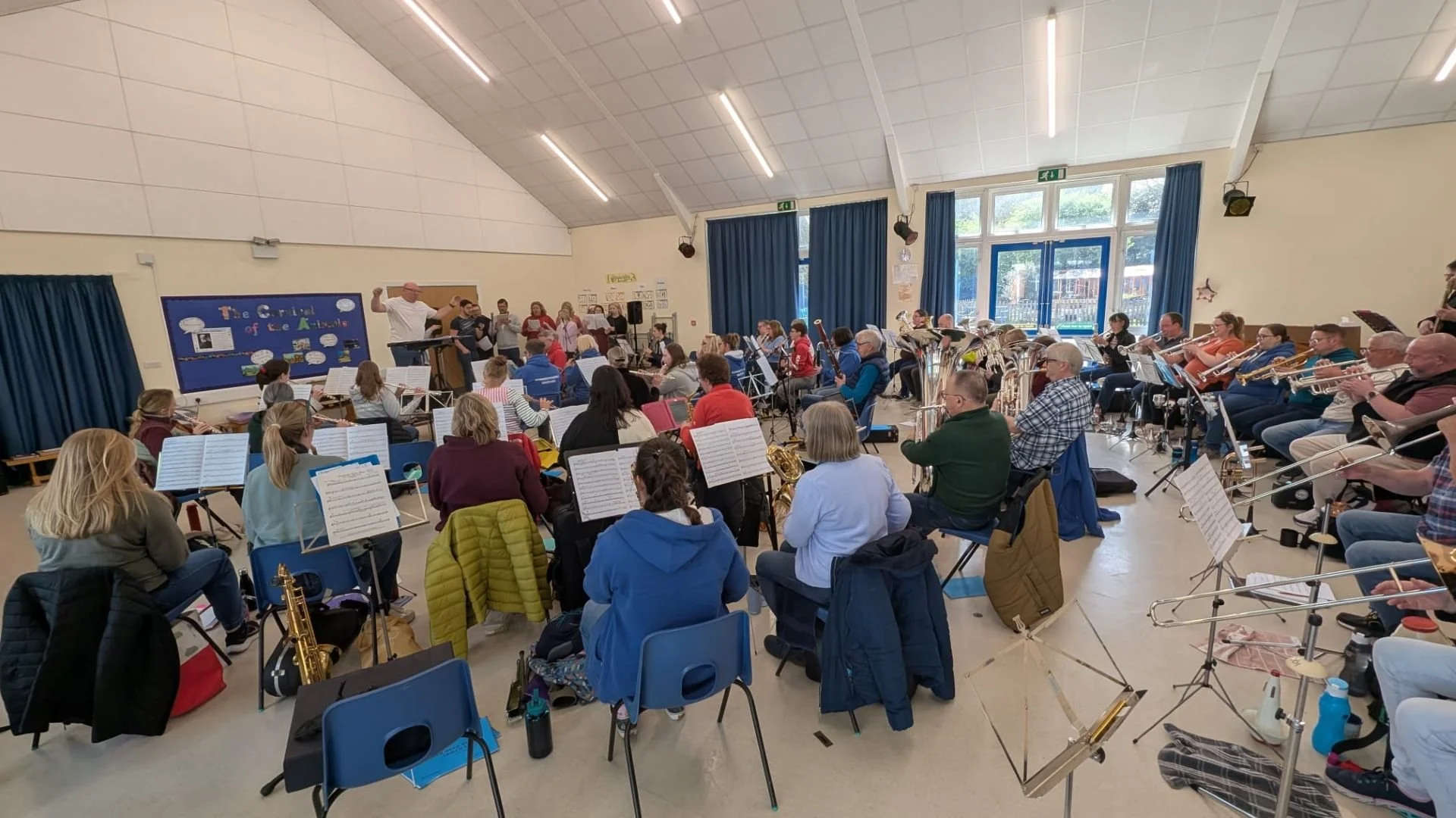 Band rehearsing with BMT Productions at all-day workshop
