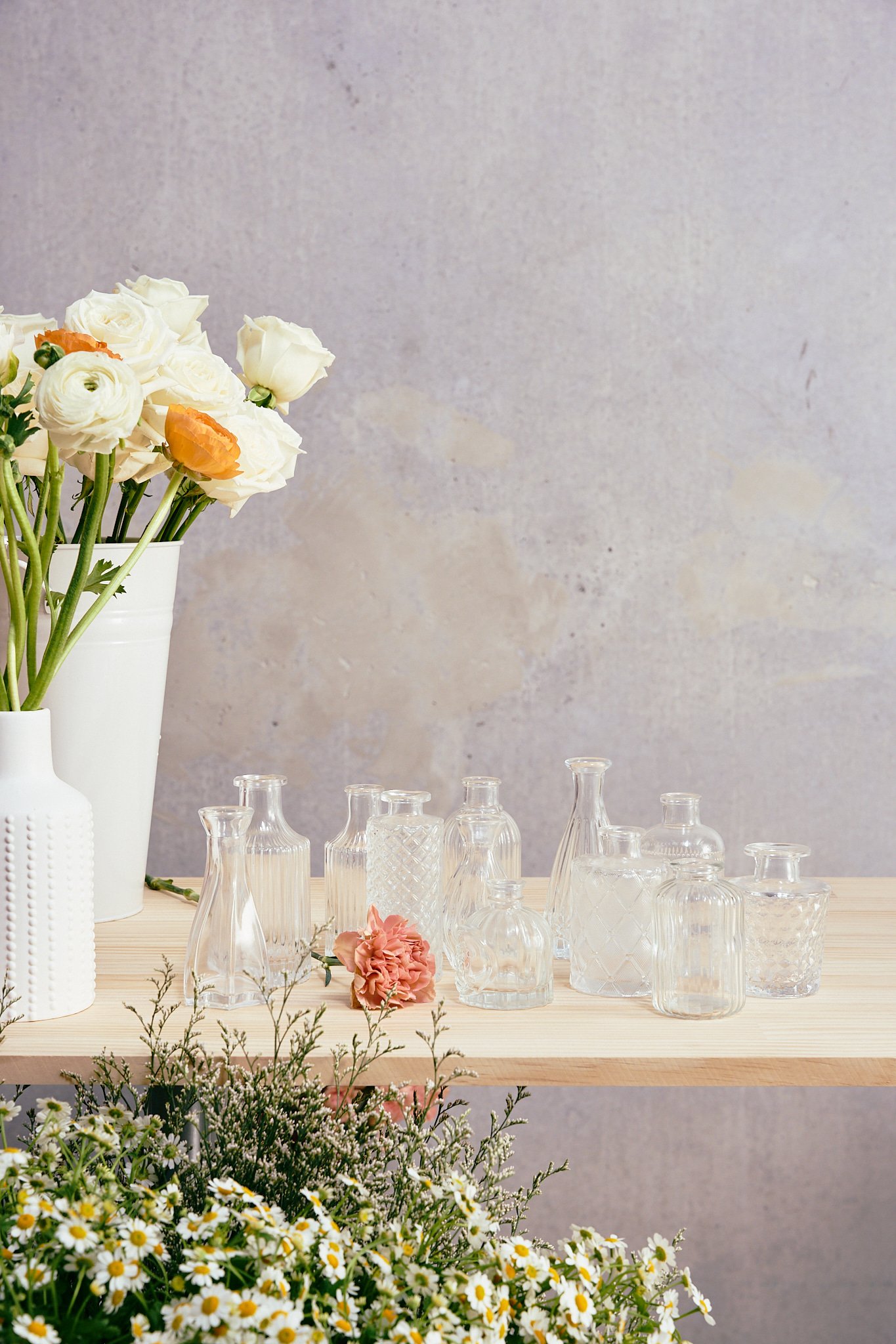 Elegant Glass Bud Vases Set of 12