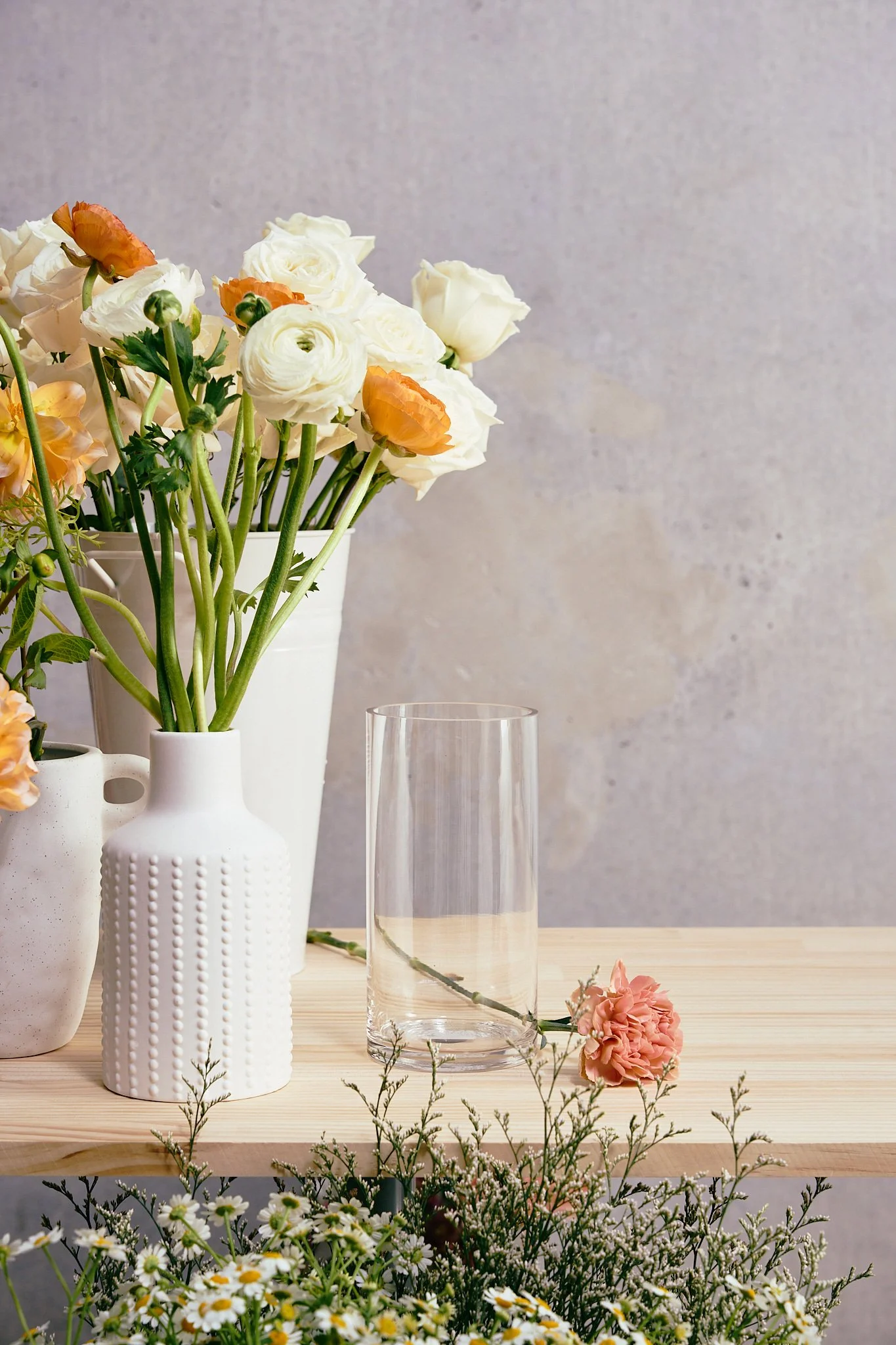 Bouquet Cylinder Glass Vase
