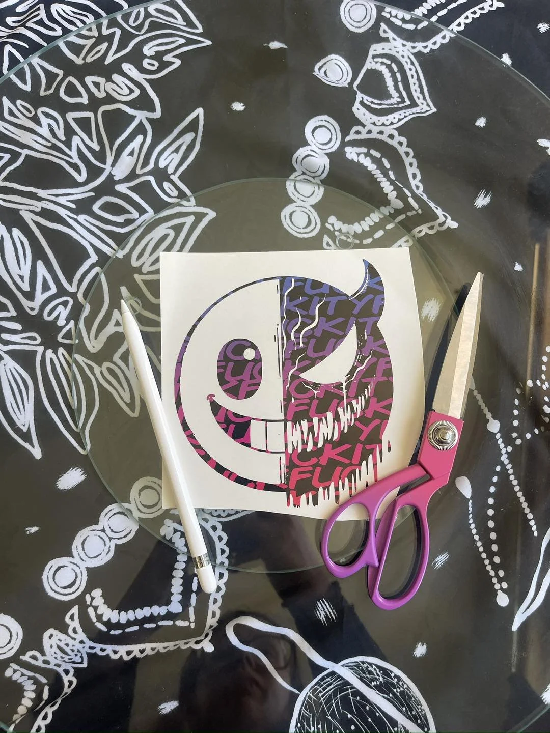 "Split-Persona" Permanent Vinyl Car Decal 6x6(in)