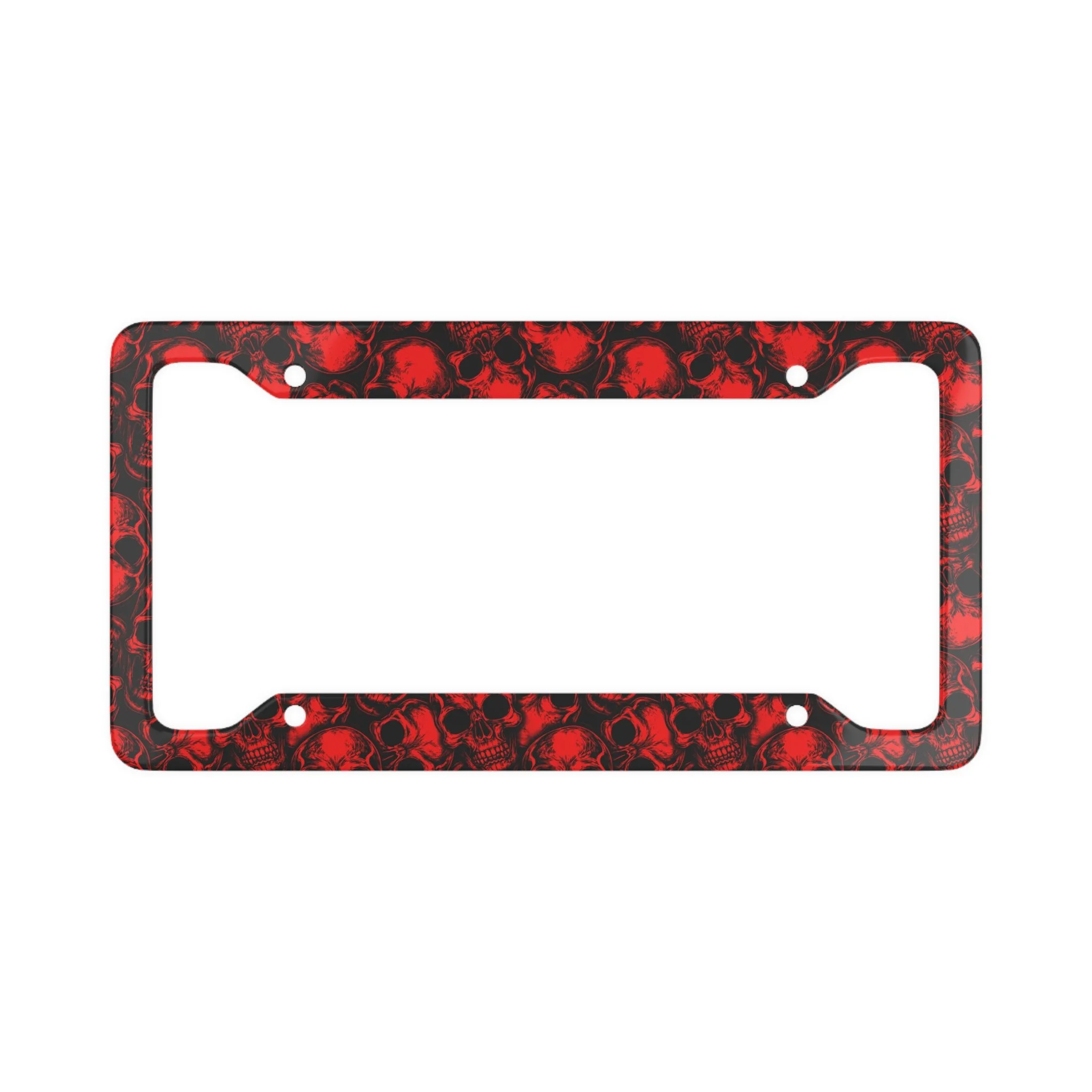 Red Skull License Plate Frame