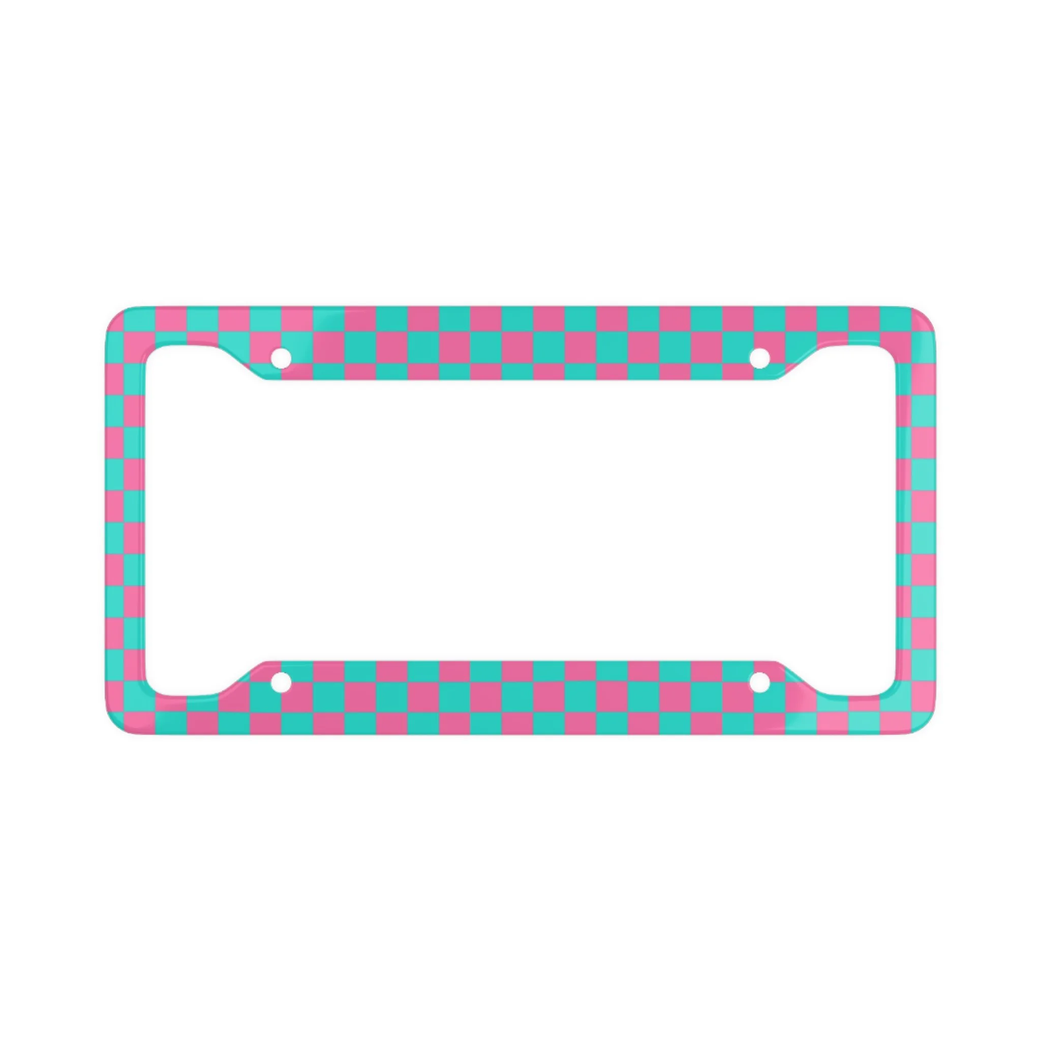 Checkerboard License Plate Frame