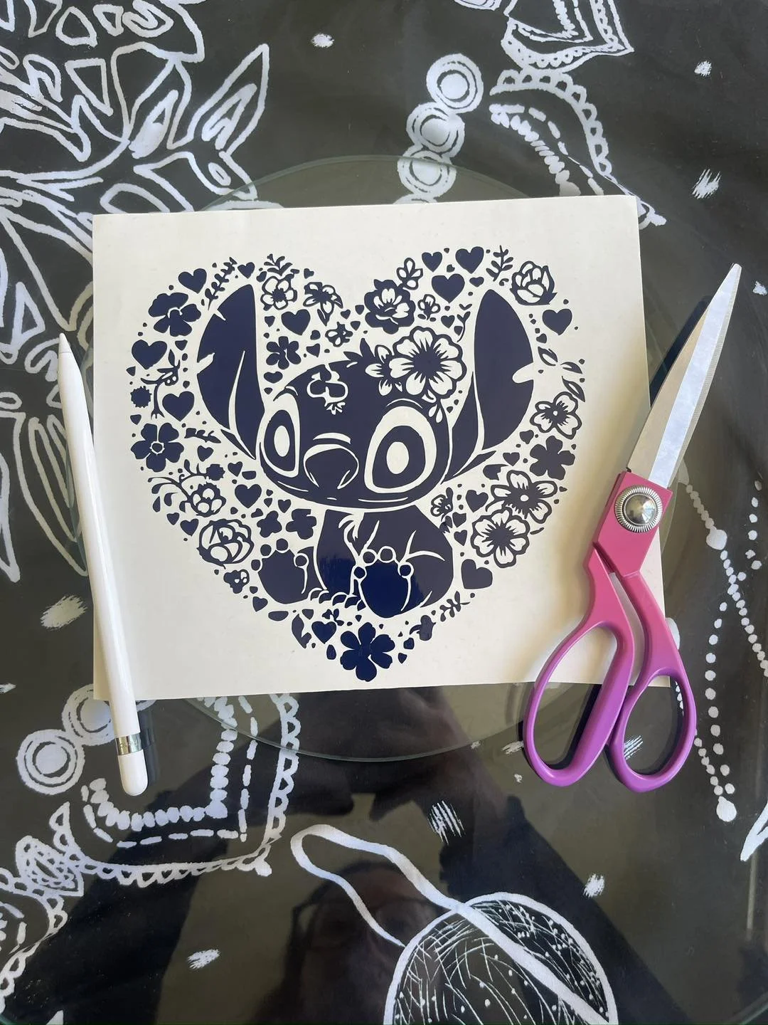 "BlueHeart-Floral-Companion" 10x10(in)