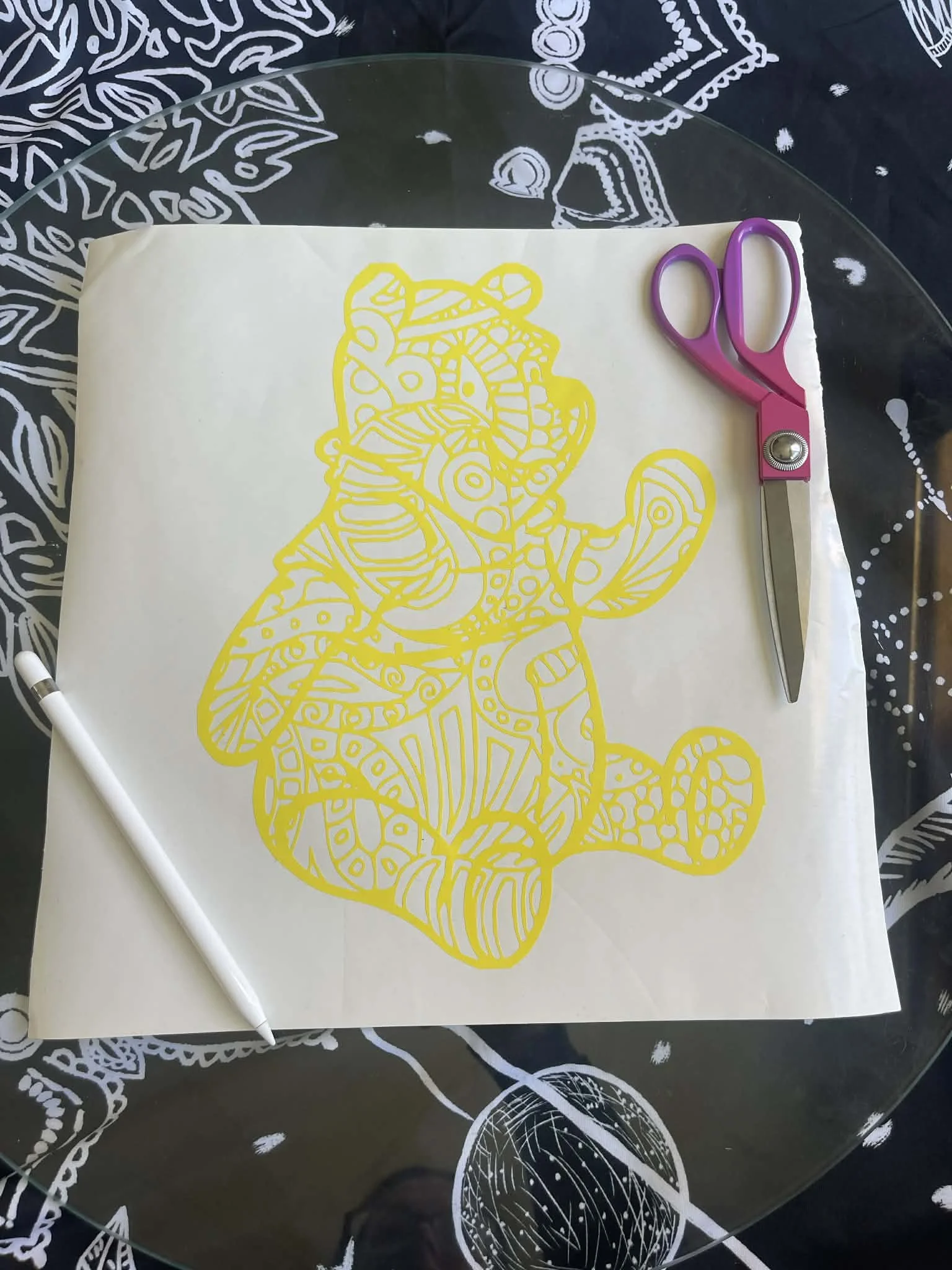 "Patchwork Bear" 11x11(inch)