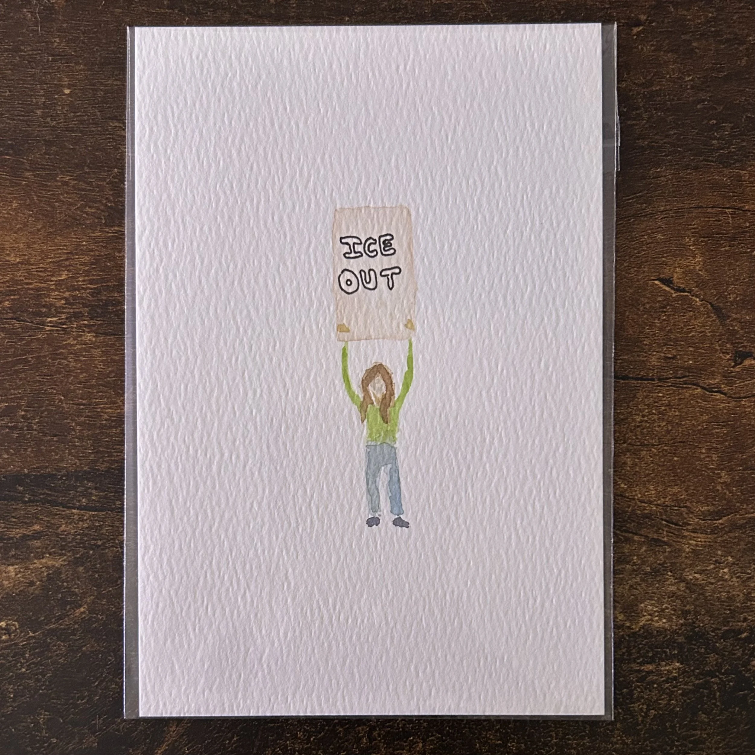 ICE OUT - Watercolor Original (4x6)