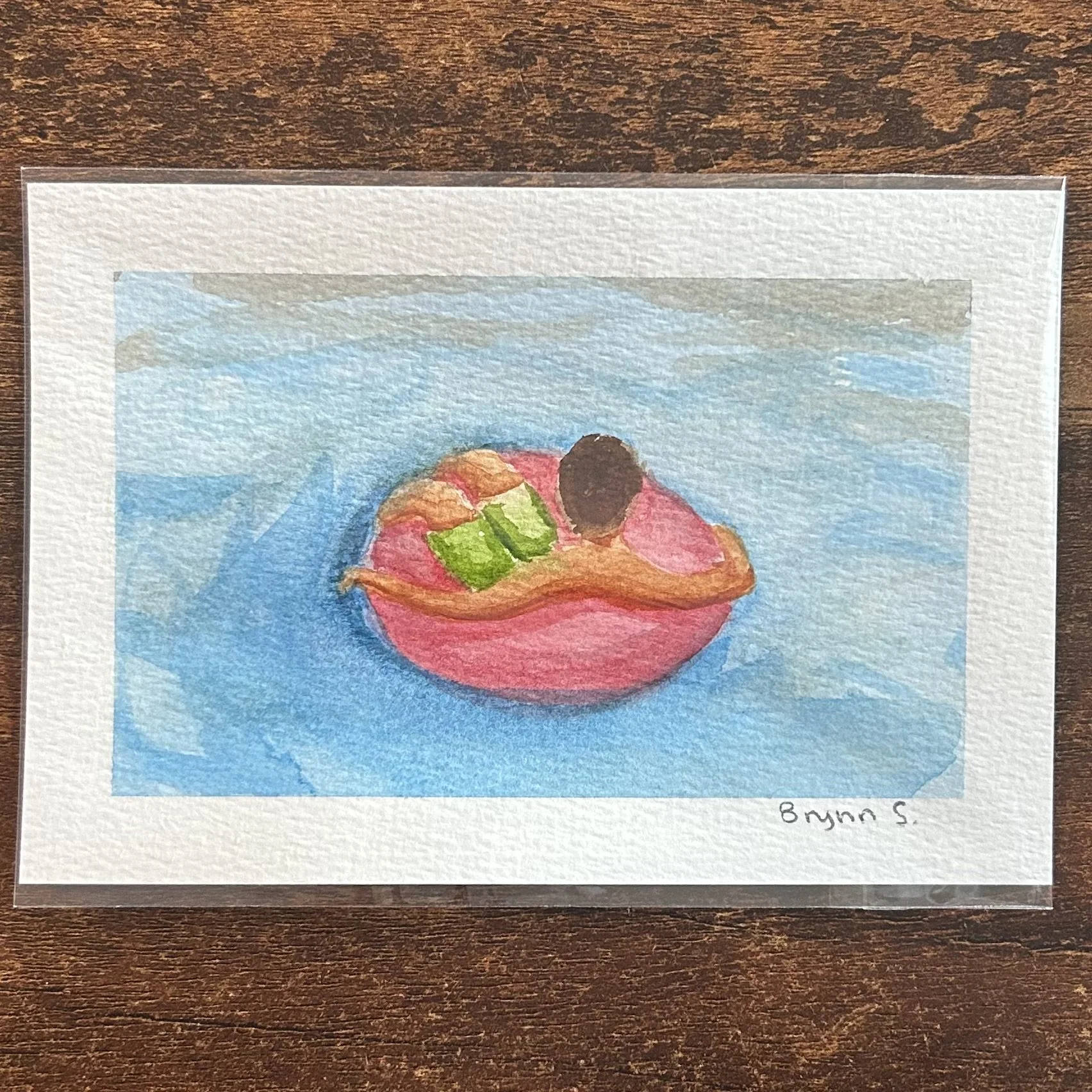 TUBULAR #2 - Watercolor Original (4x6)