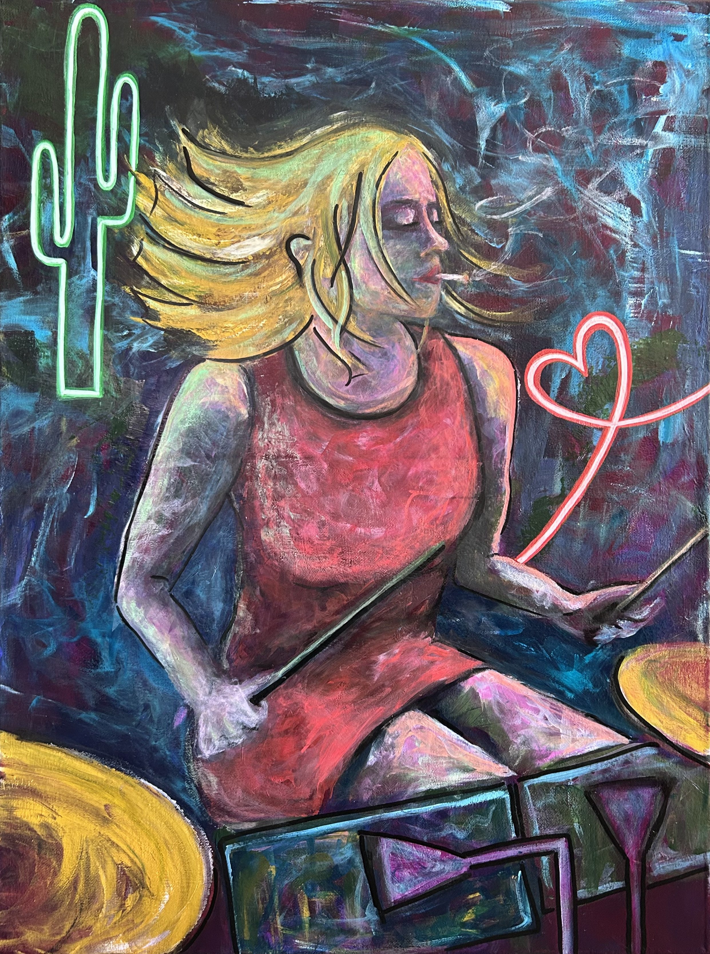 DRUMMER GIRL
(18x24)