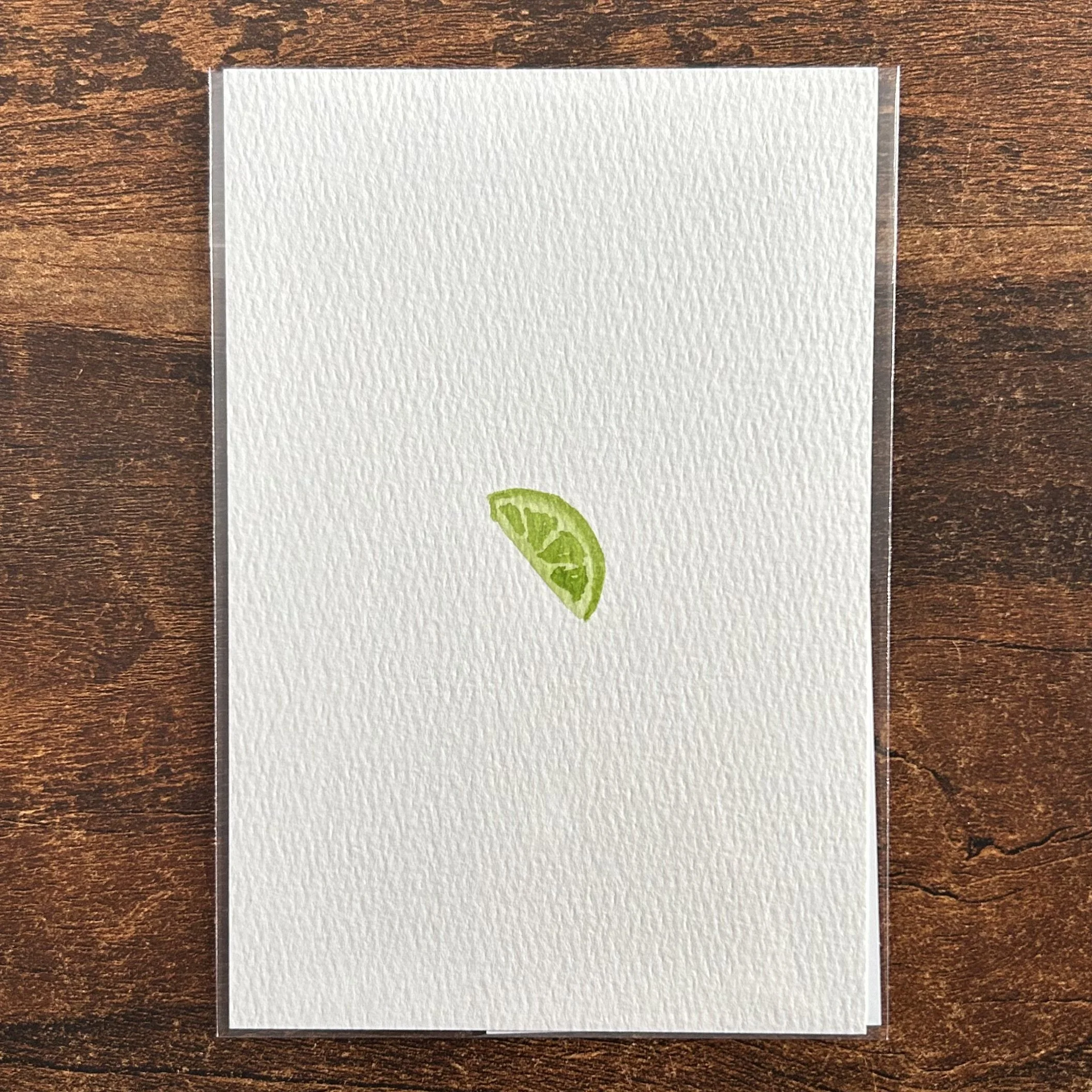 LIME WEDGE - Watercolor Original (4x6)