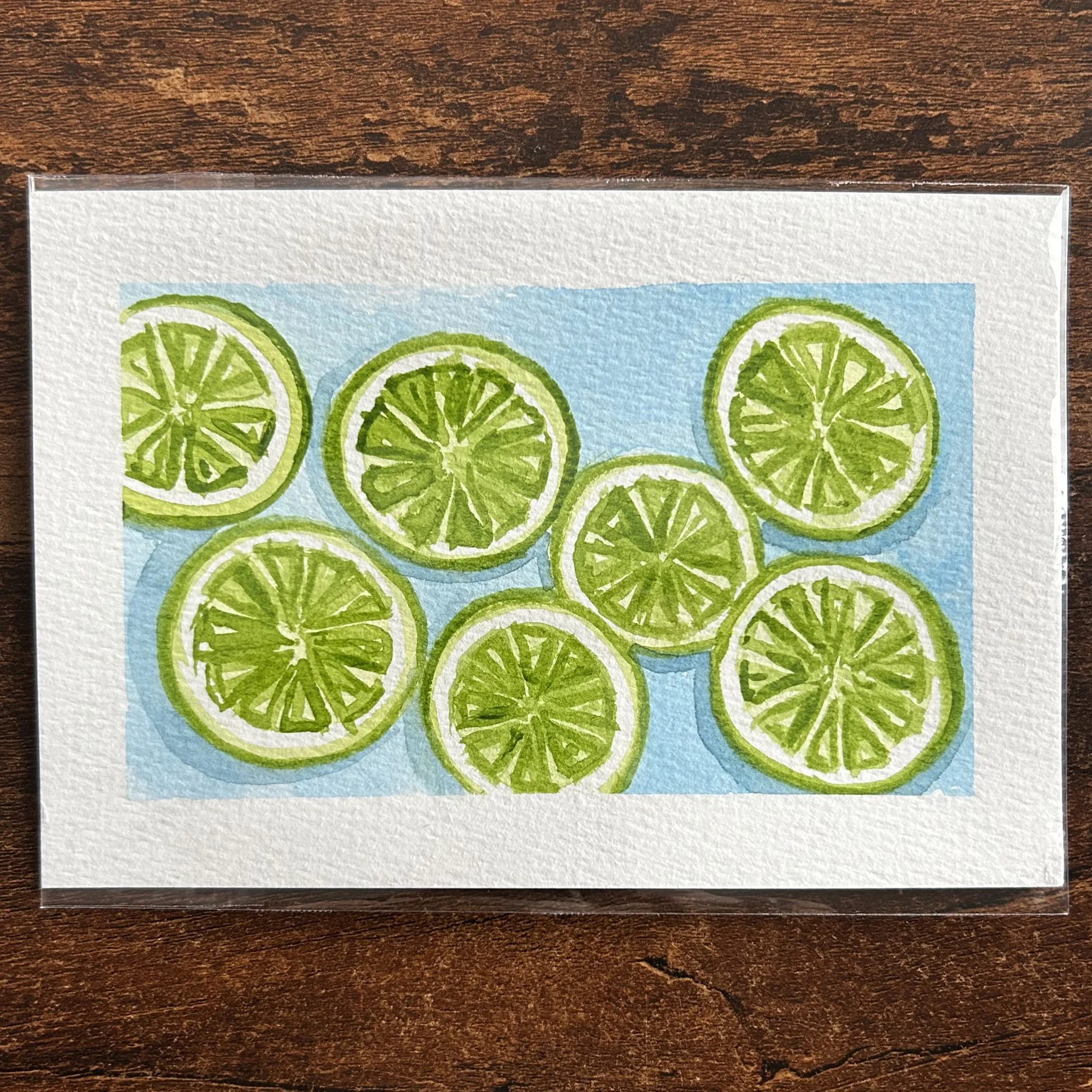LIME AFTER LIME - Watercolor Original (4x6)