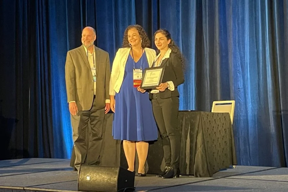 Congratulations to Maryam on winning the SFB Student Award for Outstanding Research!