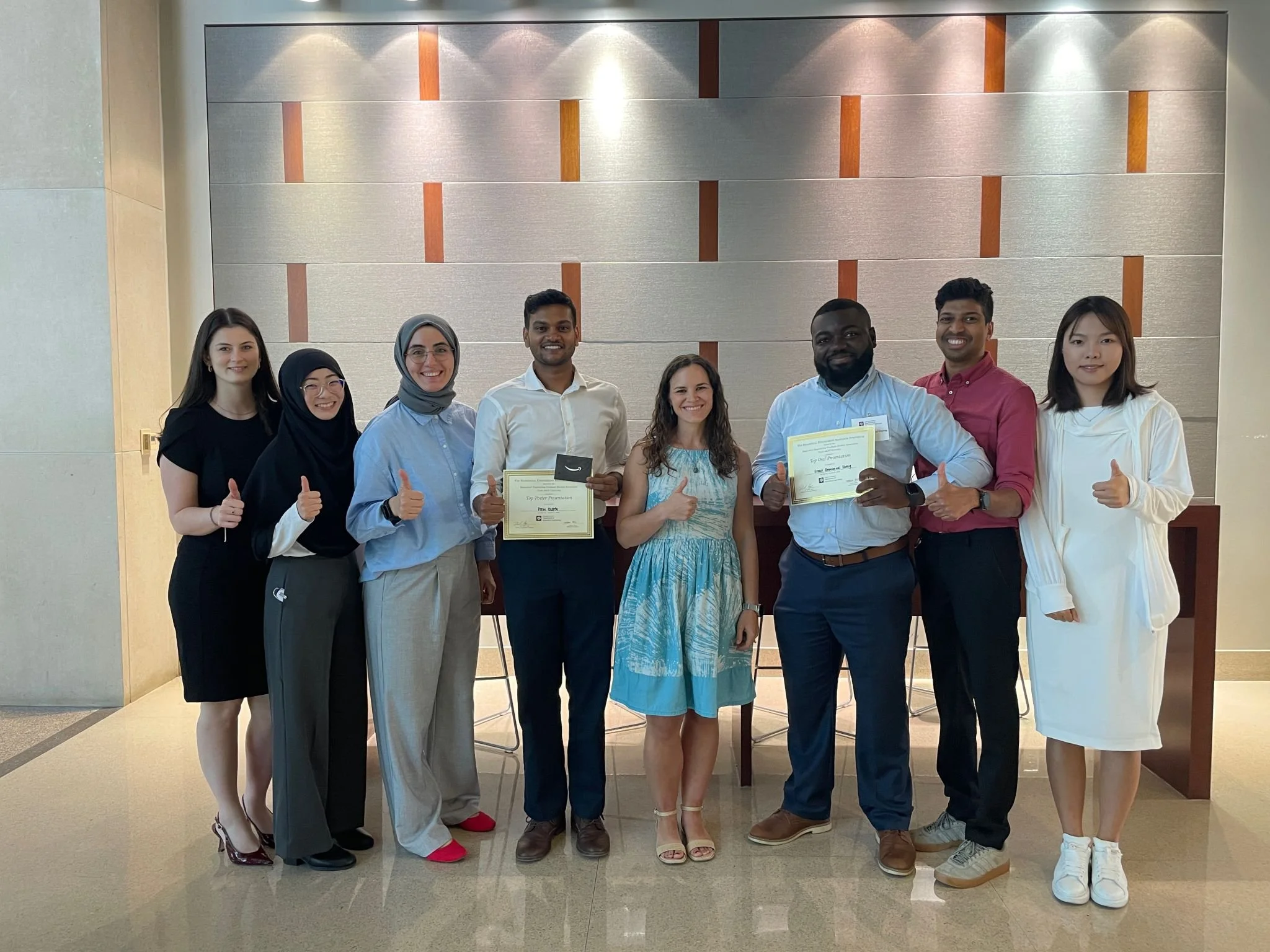 Congratulations to Ernest and Prem for winning presentation awards at the Biomedical Engineering Graduate Student Association Research Symposium!