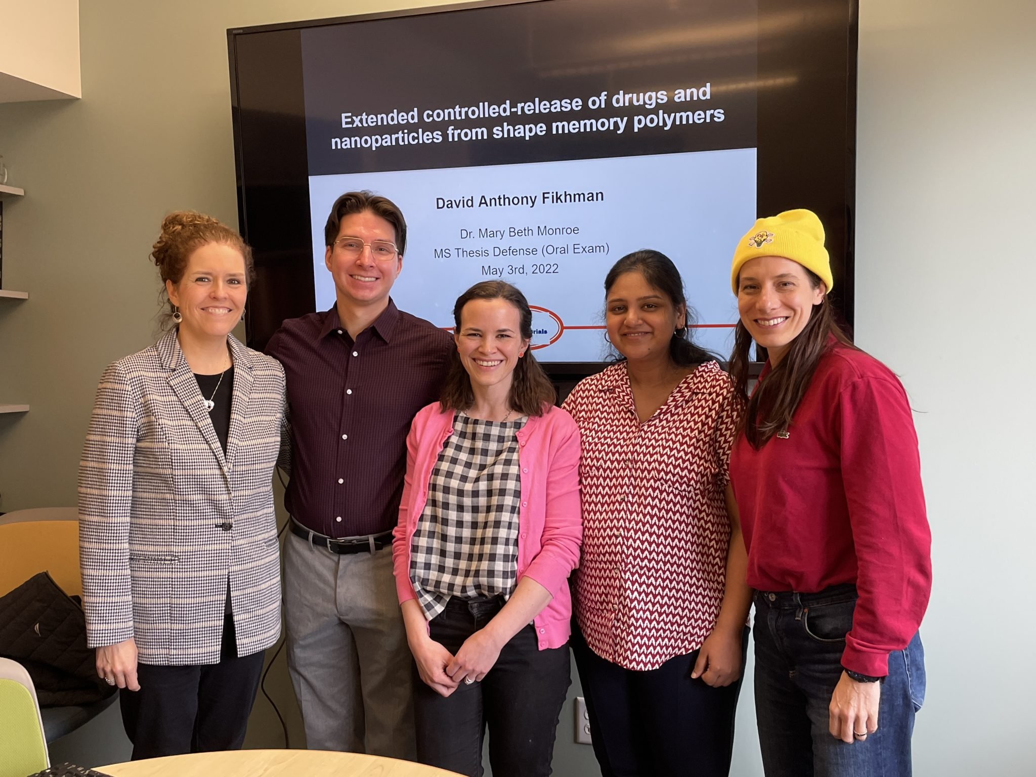 David successfully defends his MS thesis