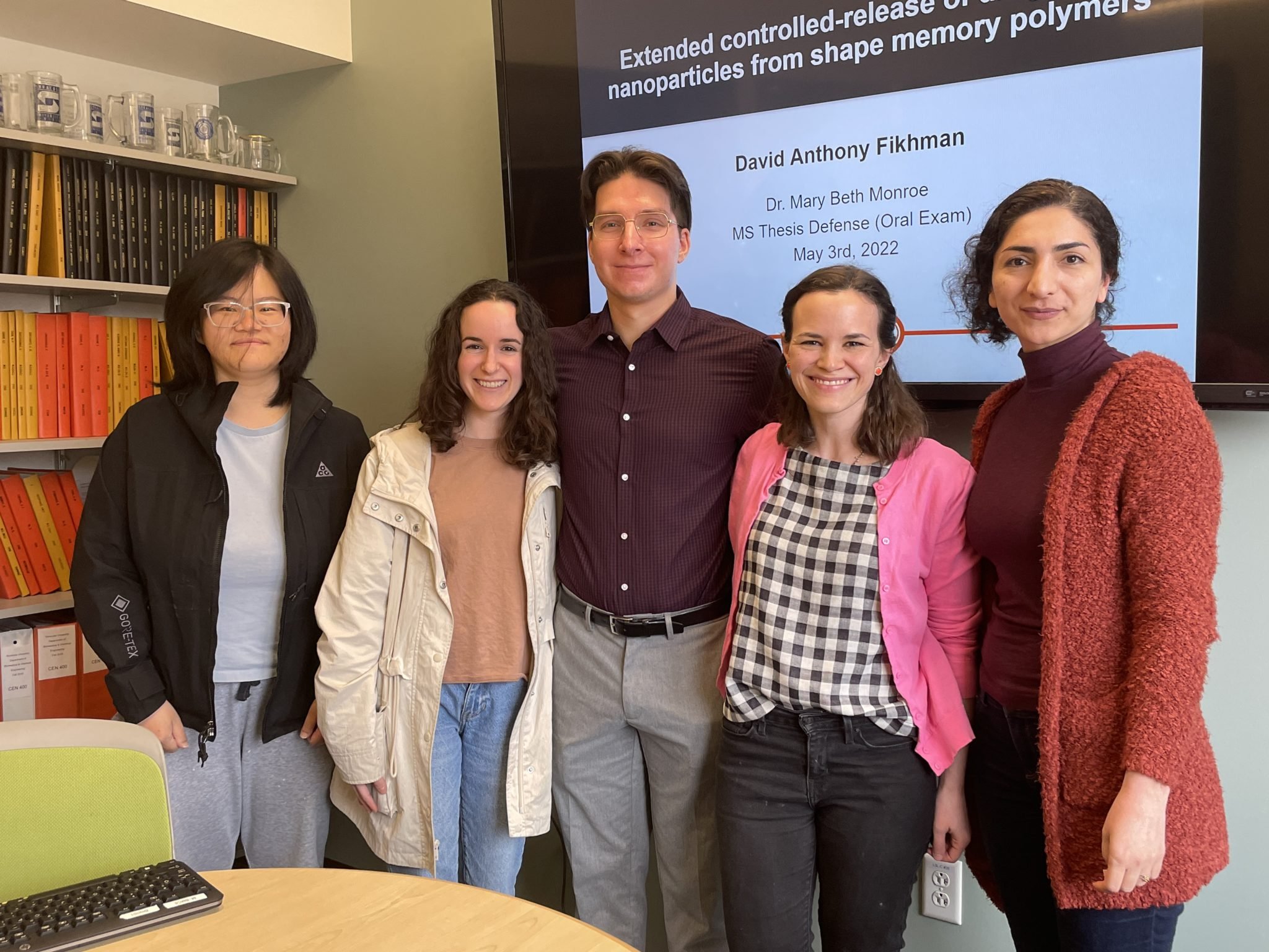 David successfully defends his MS thesis