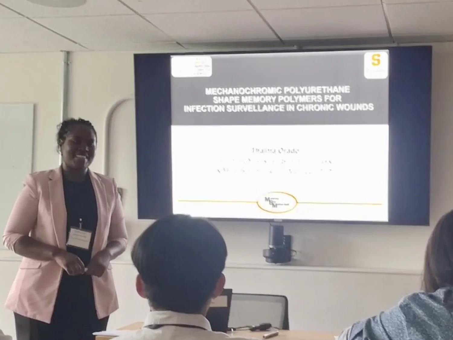 Congratulations to Thalma for winning best talk in her session at the SFB Northeast Fall Symposium!