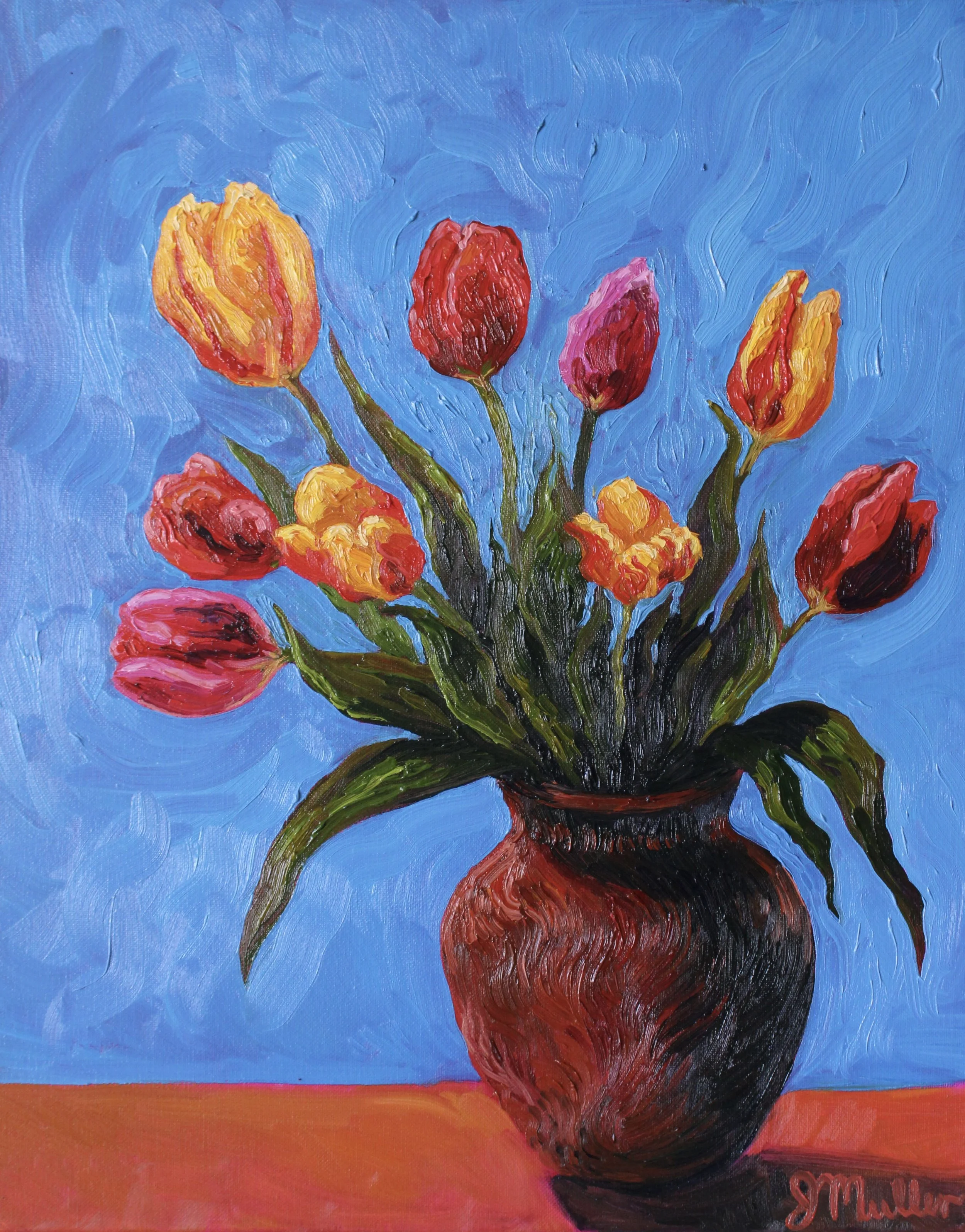 Tulips and Terracotta - print