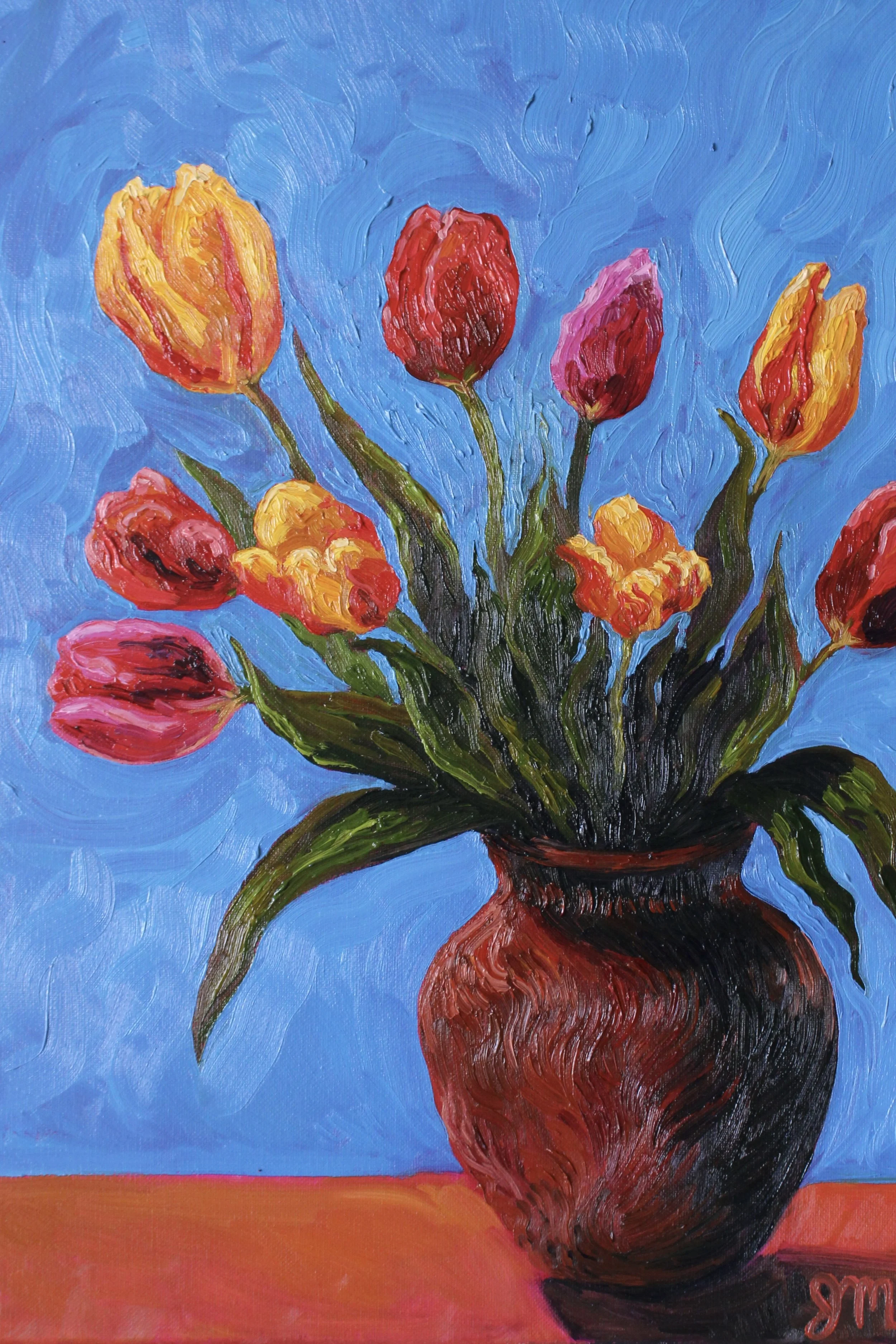 Tulips and Terracotta - print