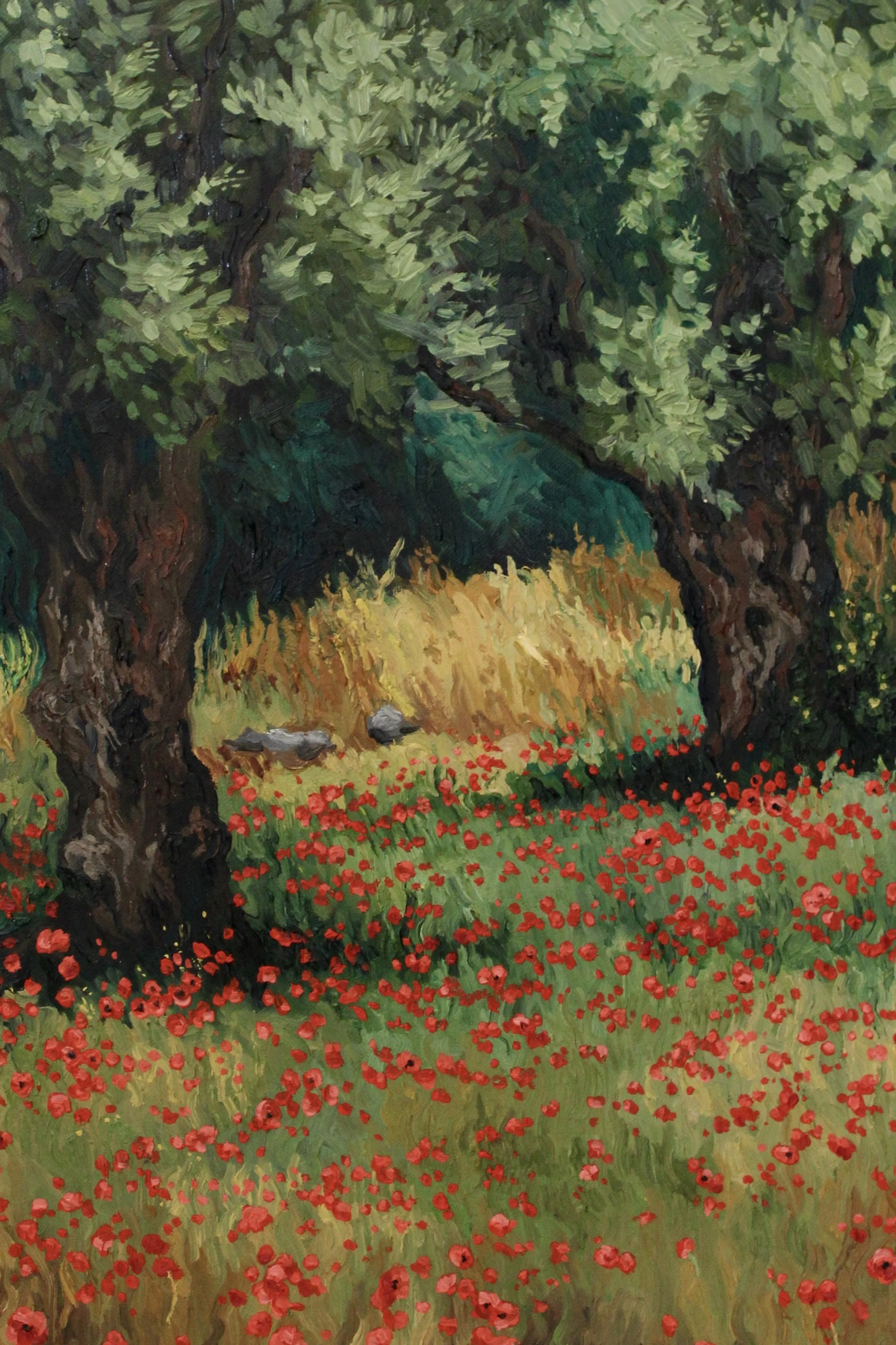 Olive Poppy Field - print
