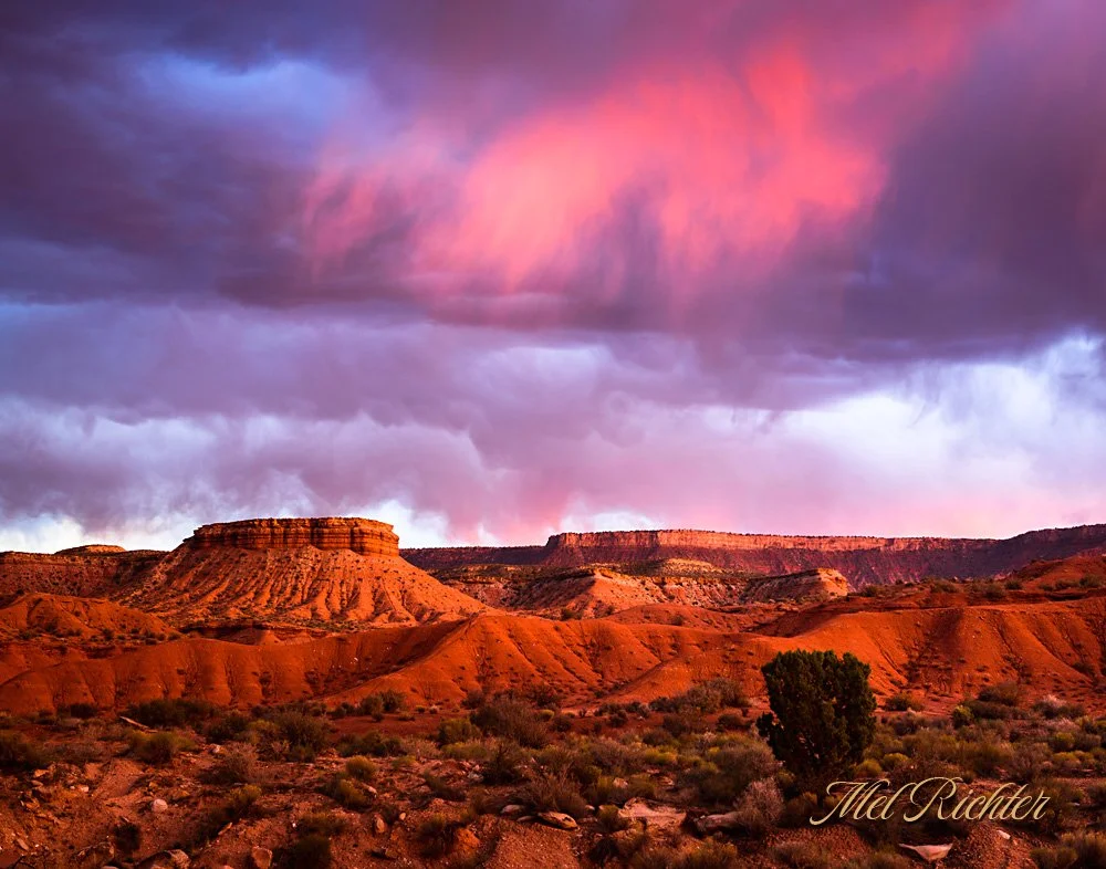 Desert Storm at Sunset