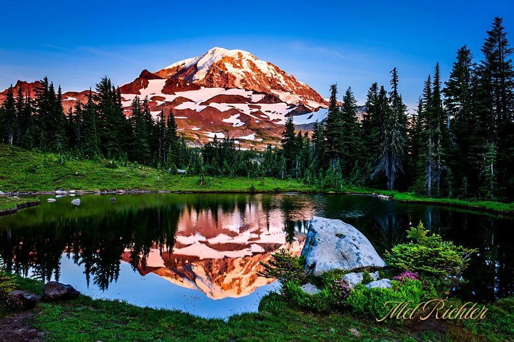 Mount Rainier - Sunset Reflection