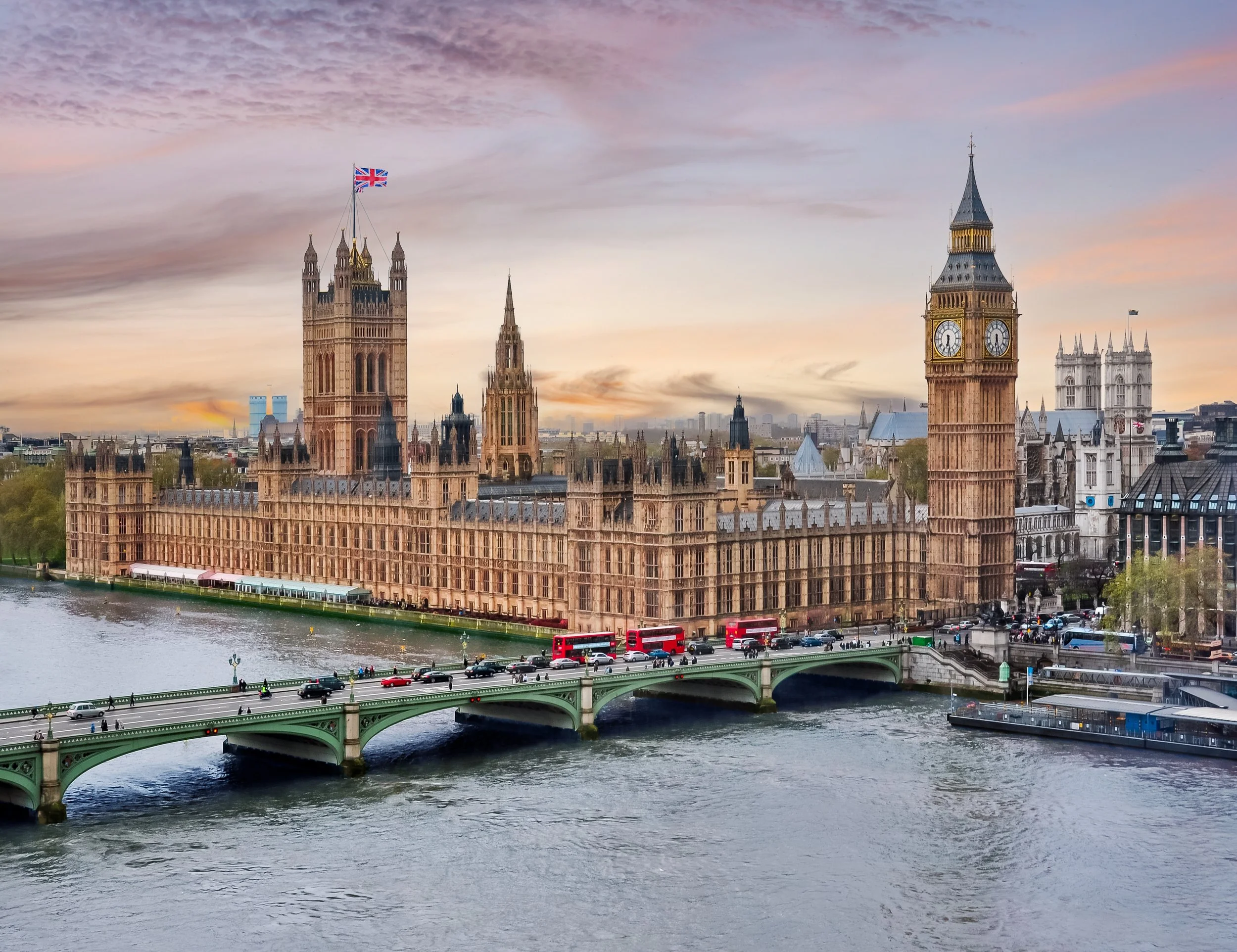 The Palace of Westminster and Big Ben at sunset, symbolising how Proportional Representation could alter the balance of power in Parliament.