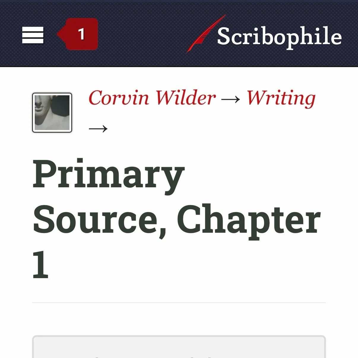 Chapter one of book one (Primary Source) is up for reading and critique on Scribophile.

#mmromance #urbanfantasy #romantasy #bookstagram #newauthor
