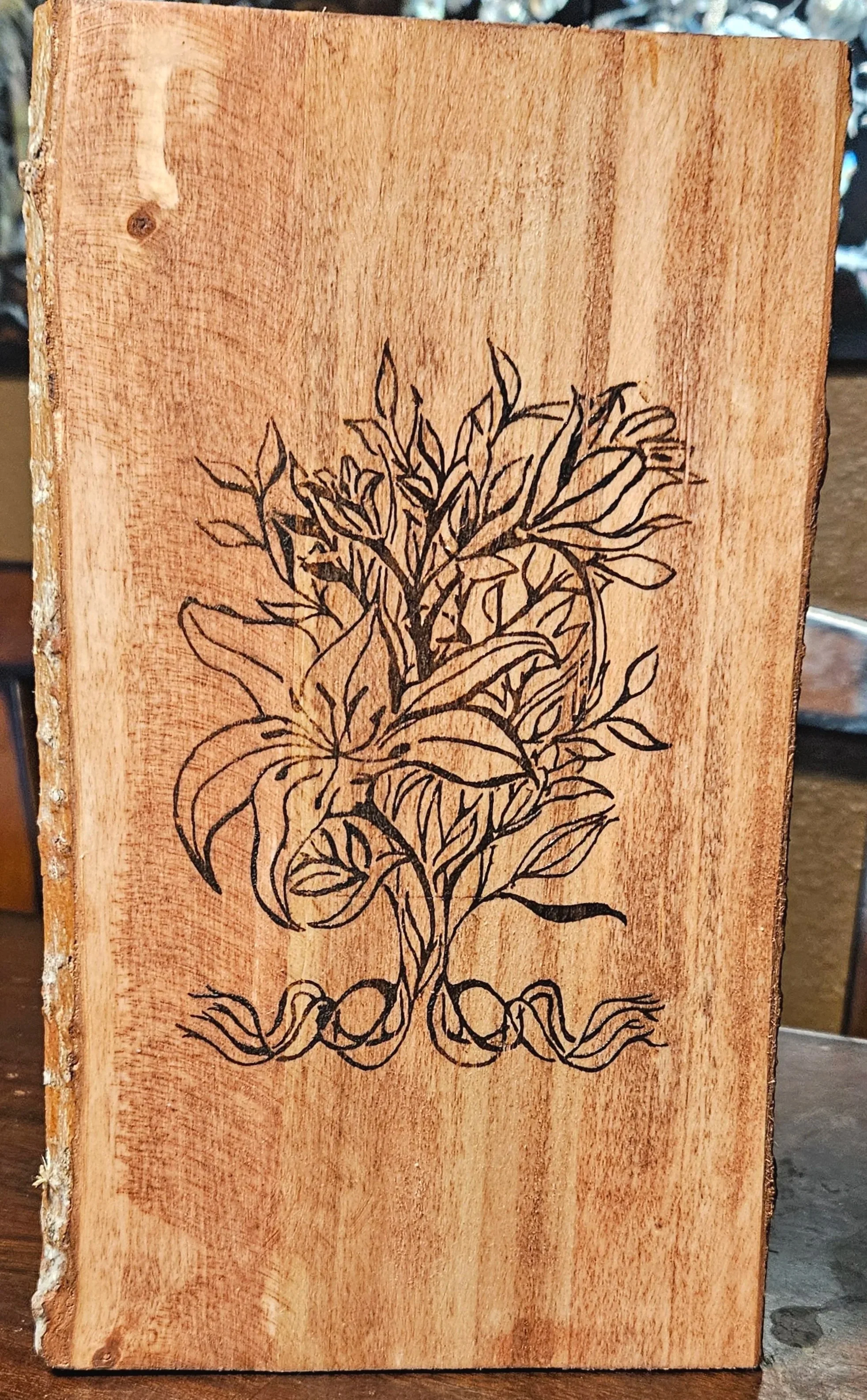 Shel on Wood Plank