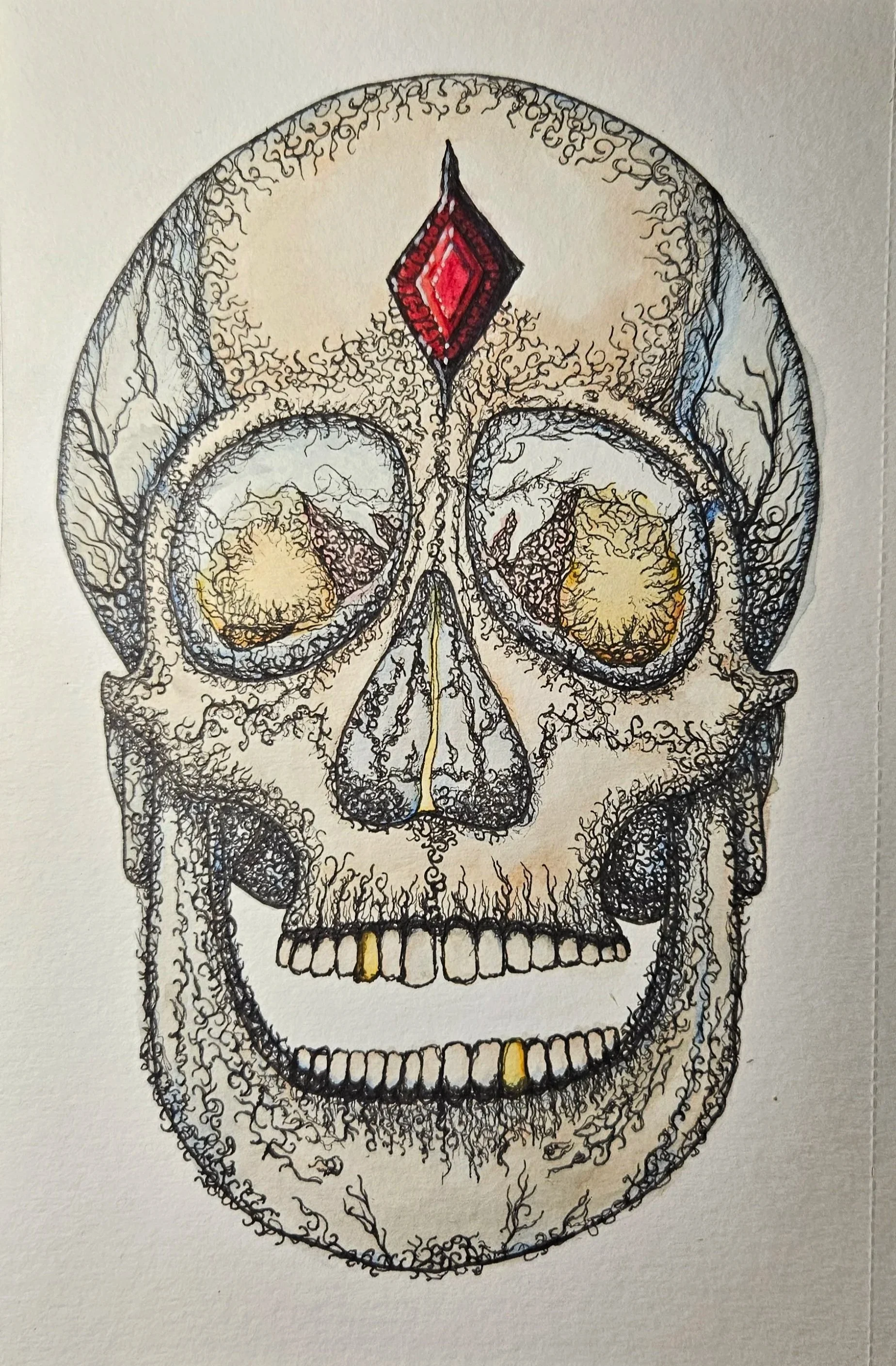 Ornate
Spooky Side Quest: Skeletal Remains
Ink 2025, 5×7