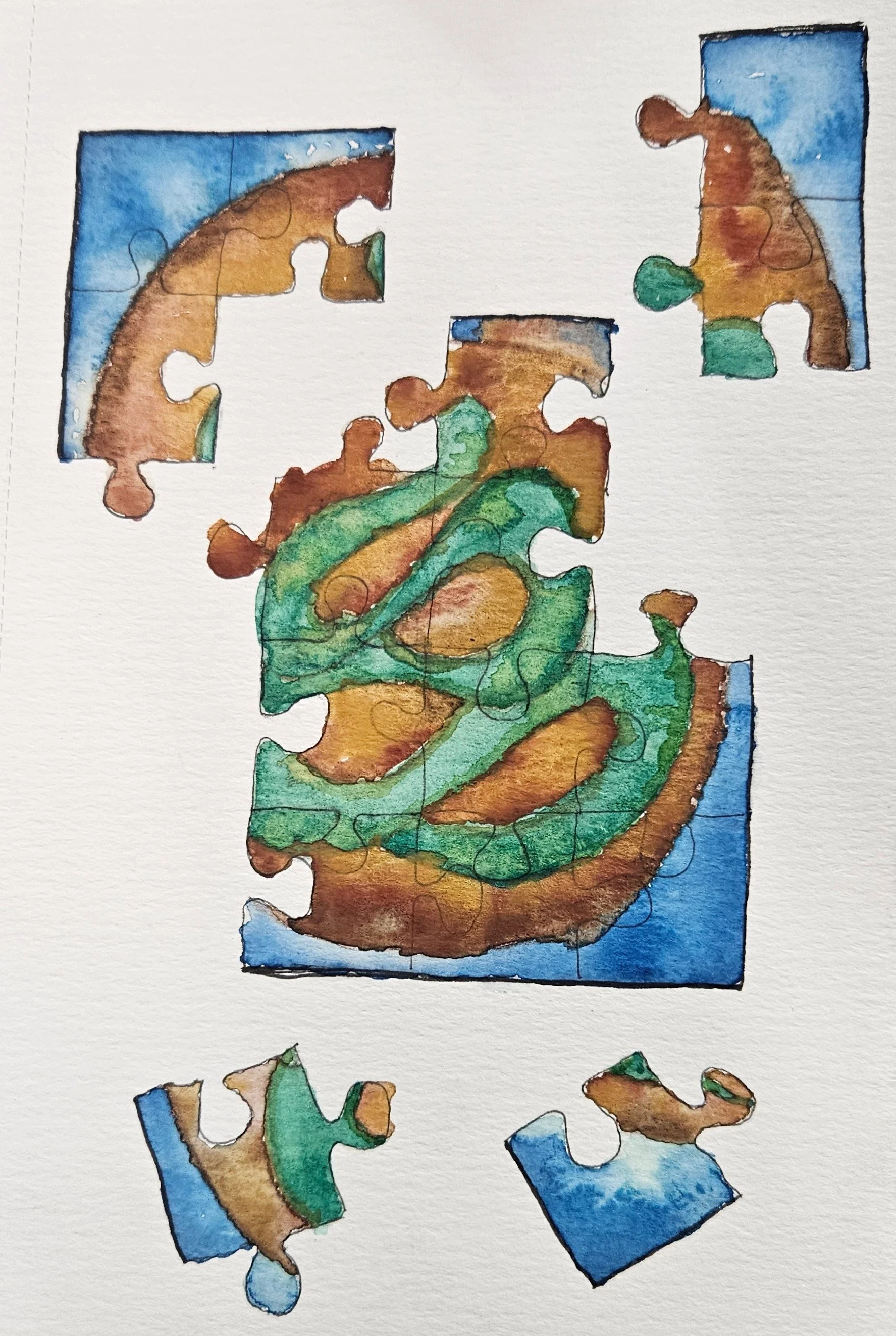 Puzzling
Spooky Side Quest: Talisman
Ink 2025, 5×7