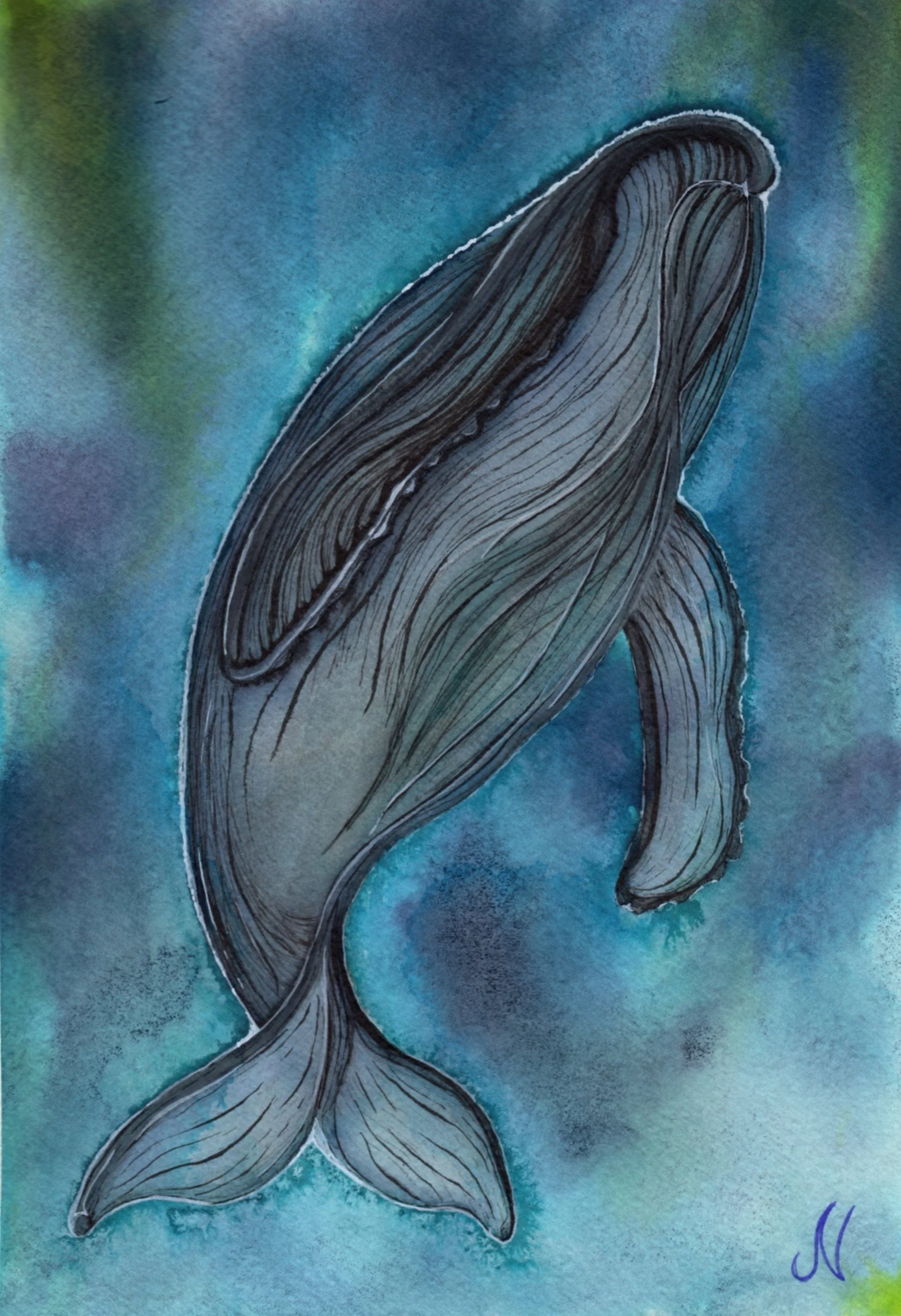 Couldn't Leave Whale Enough Alone Art Print