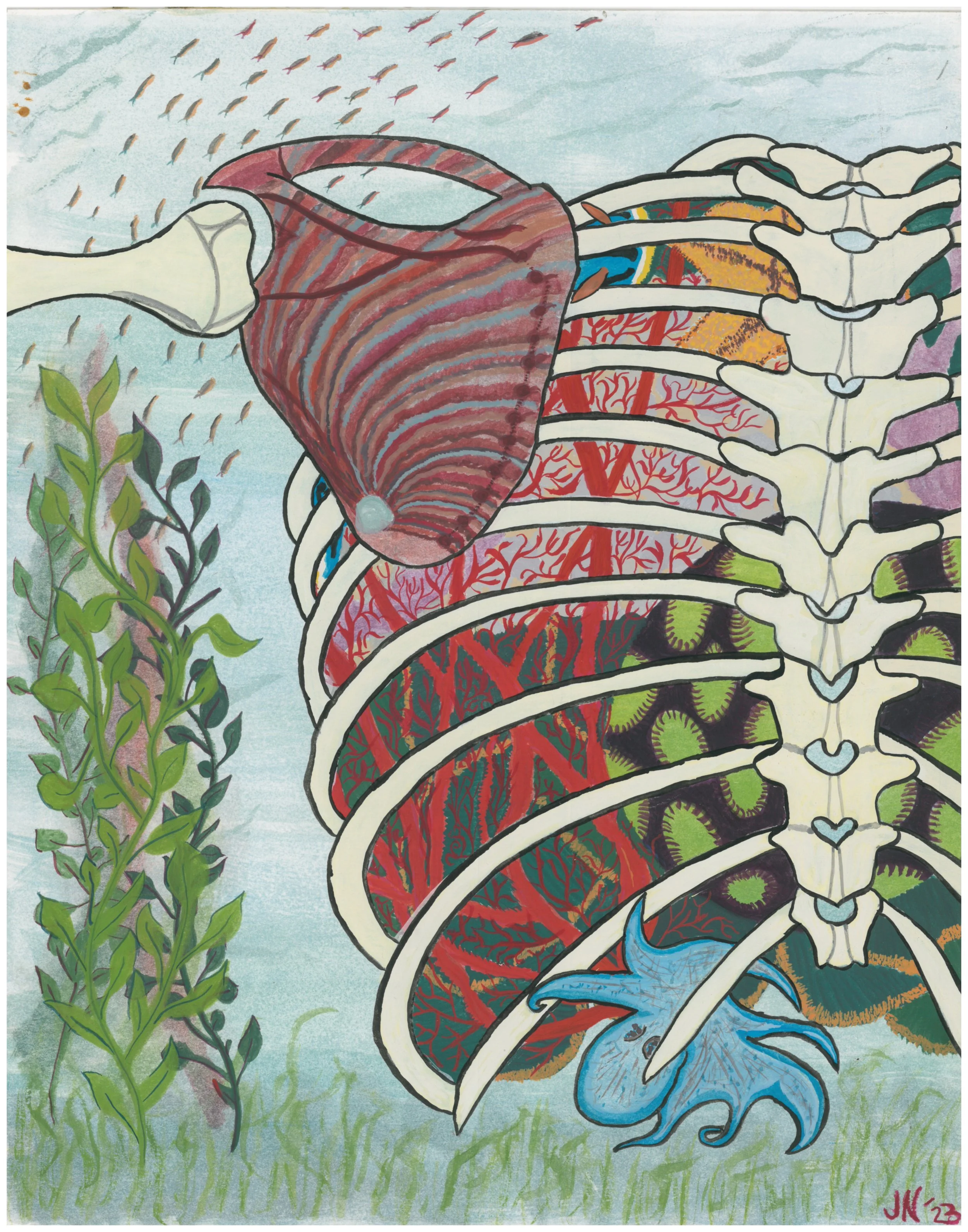 Sunken Treasure Chest


Gouache/watercolor, 2023
Shown: Skull & Bones III, Memento Mori Gallery & Tattoo 2024
Private Collection