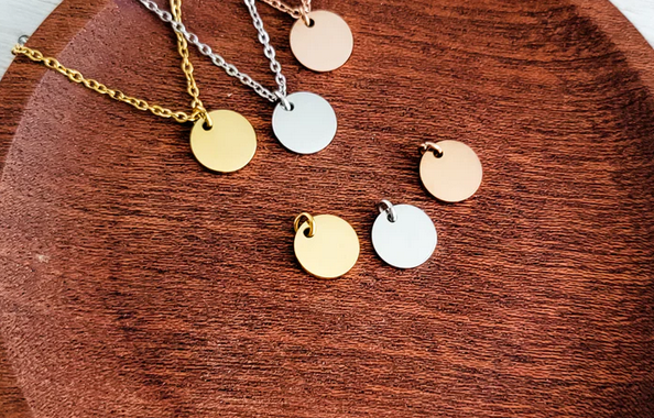 Engravable - 10mm Disc Necklace