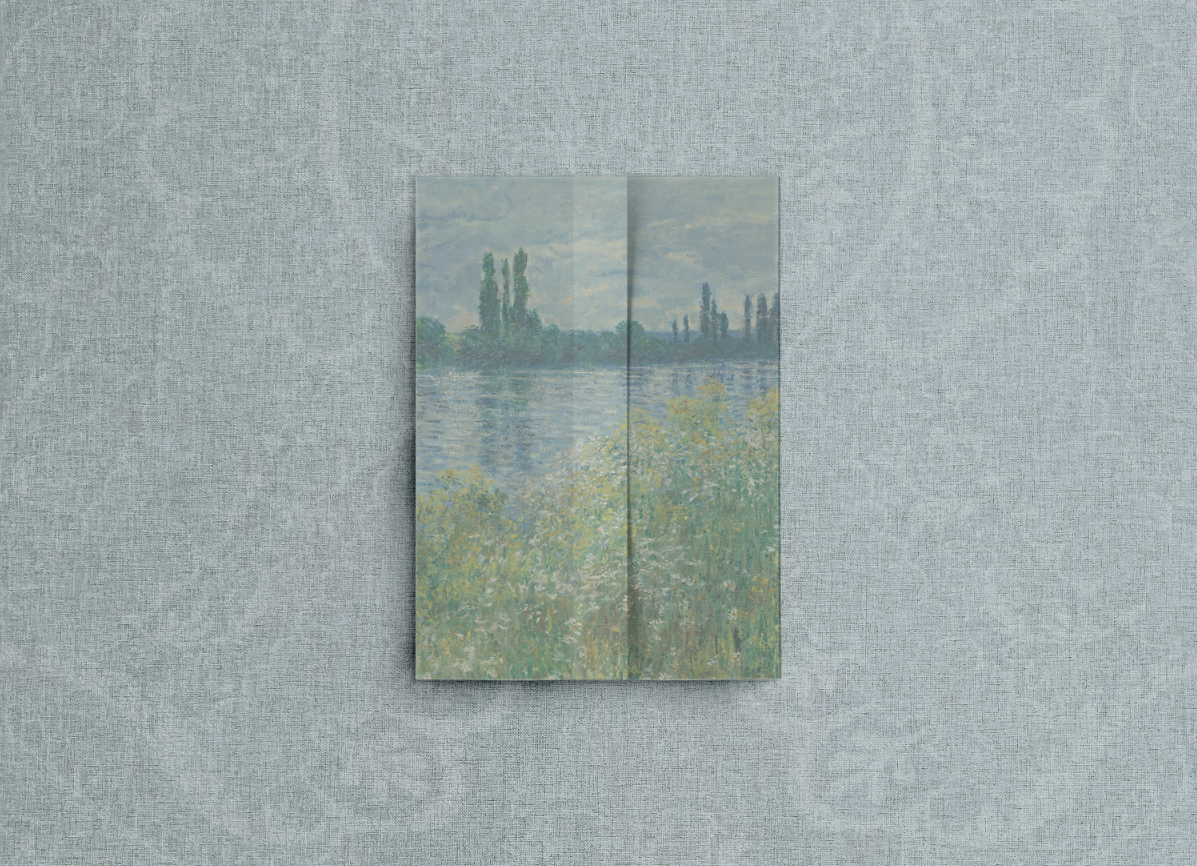 Vellum wrap with watery scenery, pairs with "Flora De La Mer" Sute