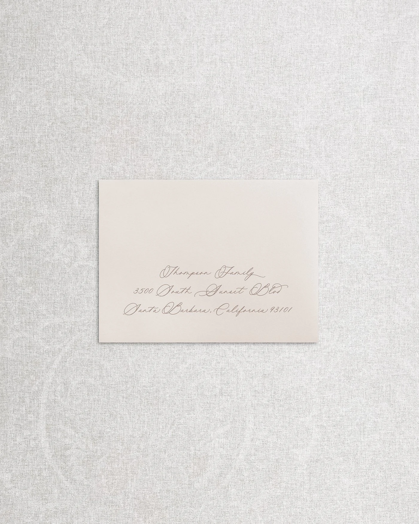 Romantic calligraphy guest addressing