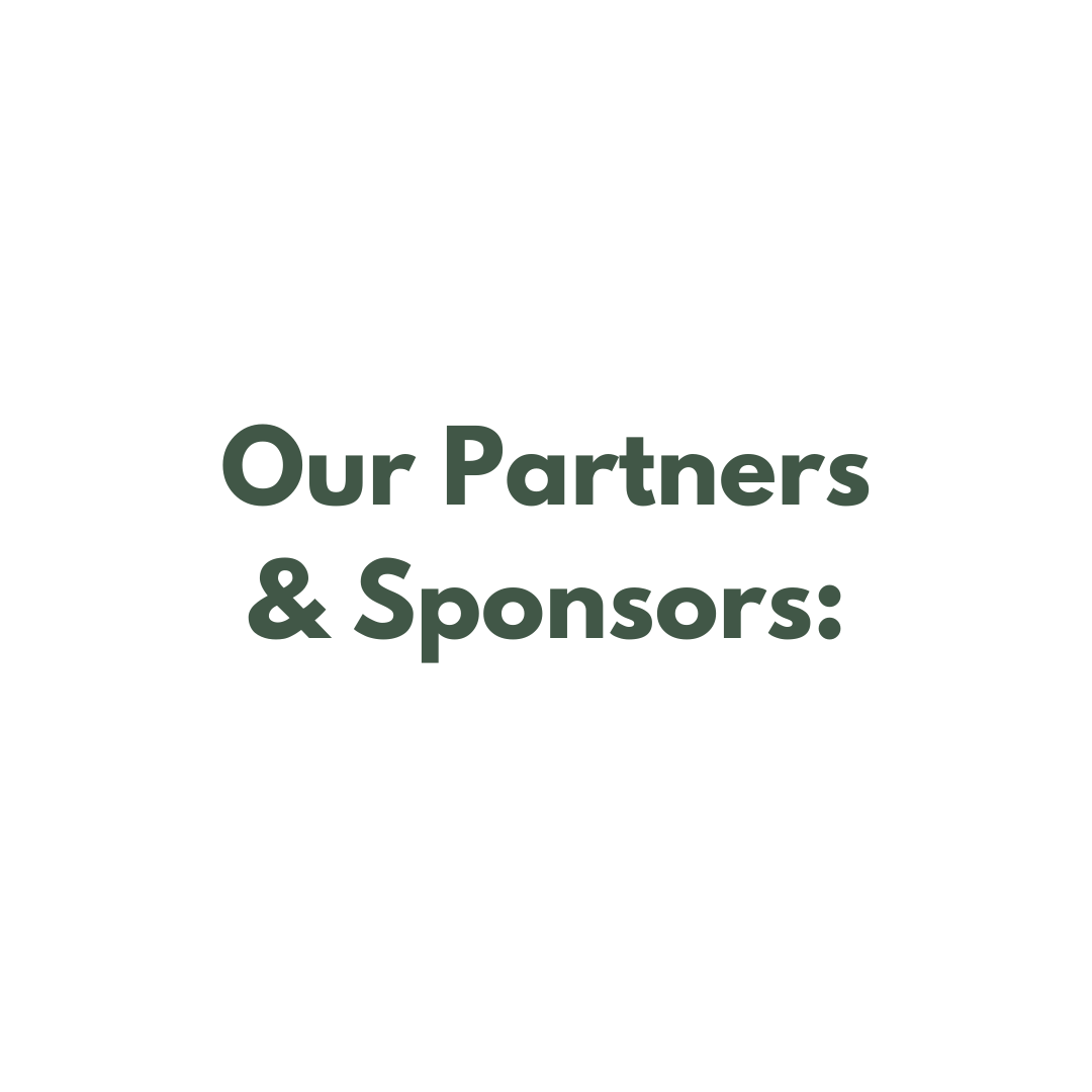 Text that reads 'Our Partners & Sponsors:' with a black background.